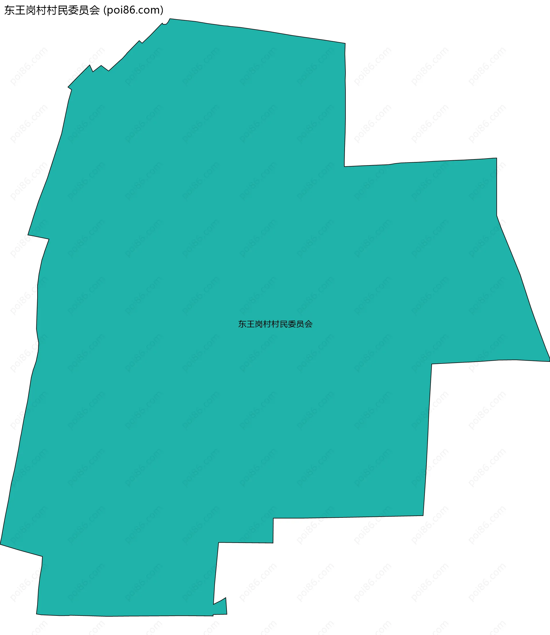东王岗村村民委员会边界地图