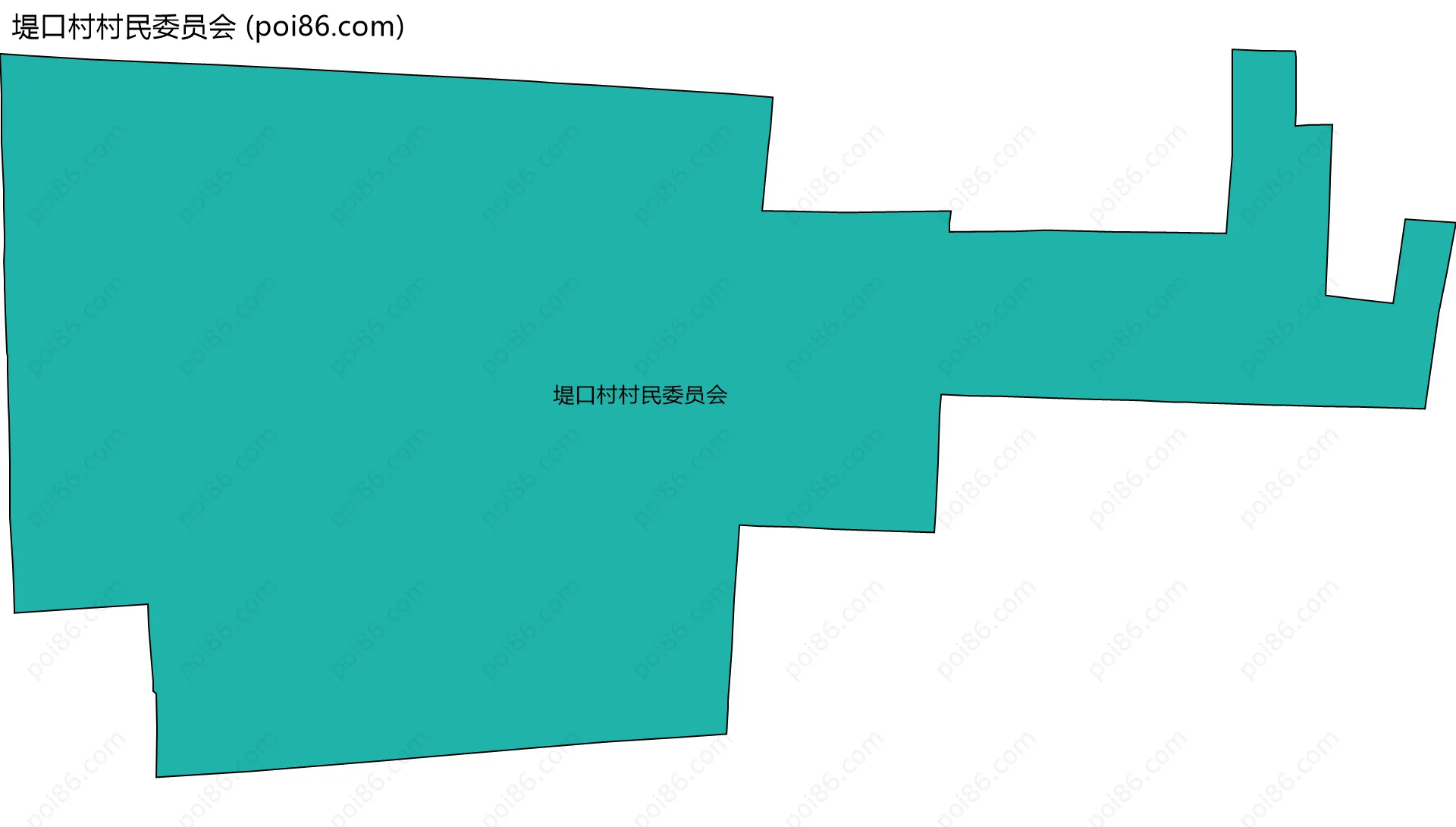 堤口村村民委员会边界地图
