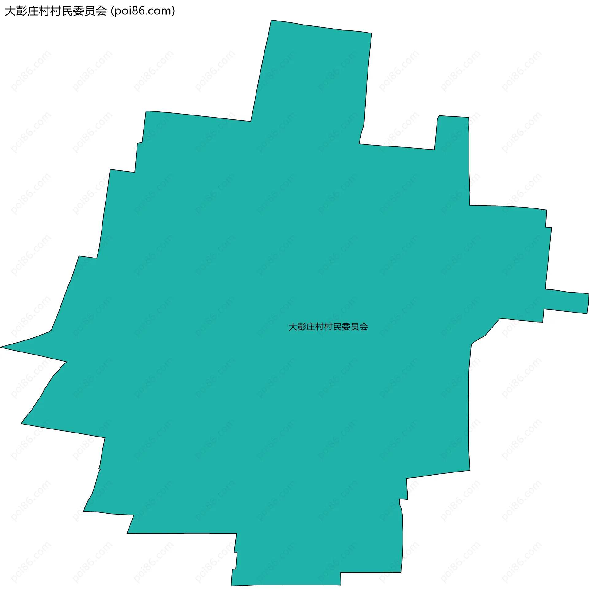 大彭庄村村民委员会边界地图