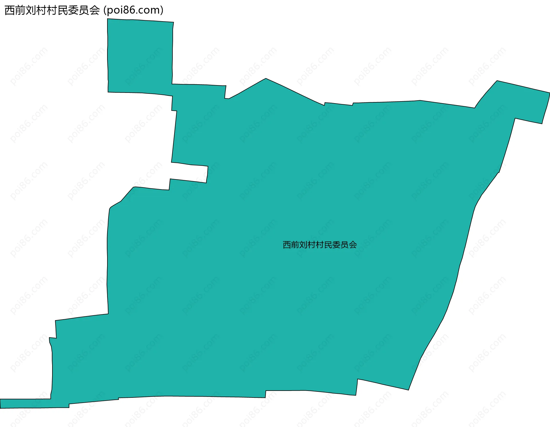 西前刘村村民委员会边界地图