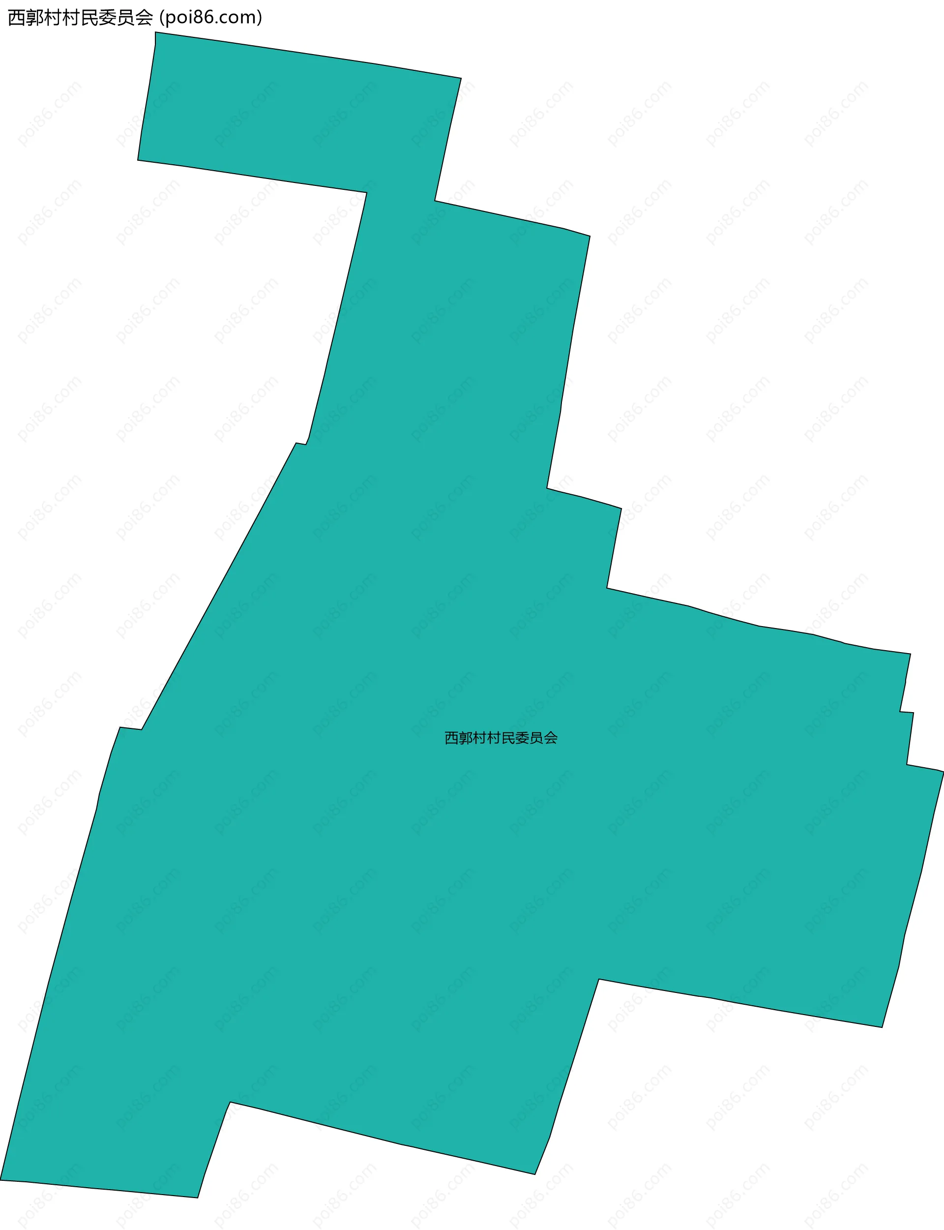 西郭村村民委员会边界地图