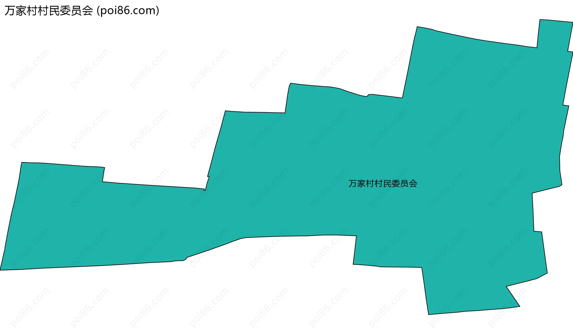 万家村村民委员会边界地图