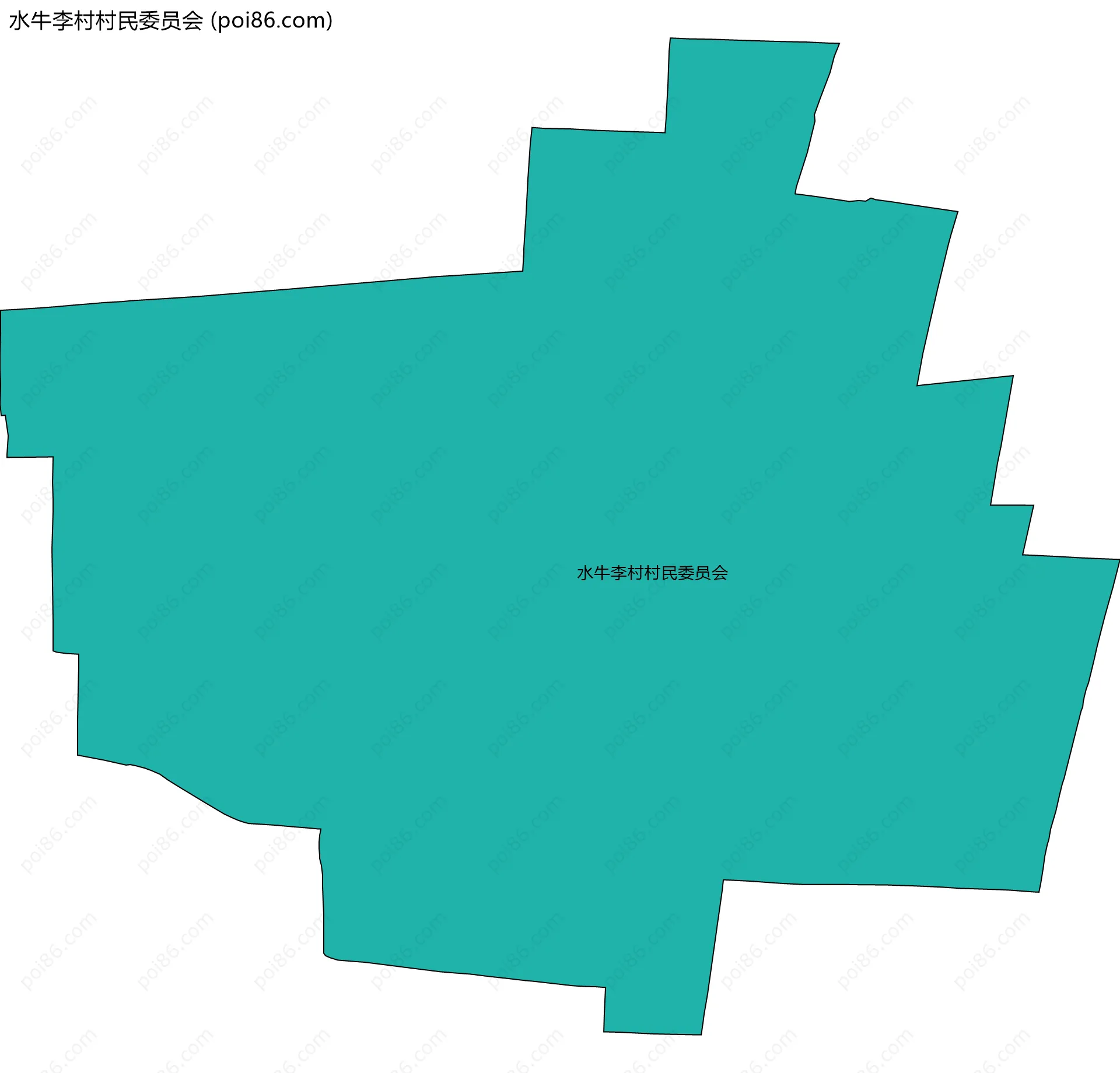 水牛李村村民委员会边界地图