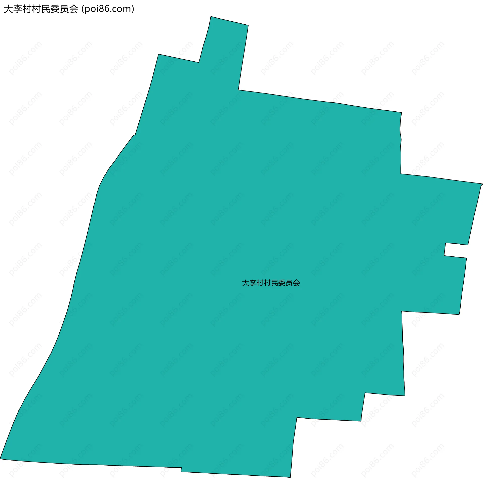 大李村村民委员会边界地图