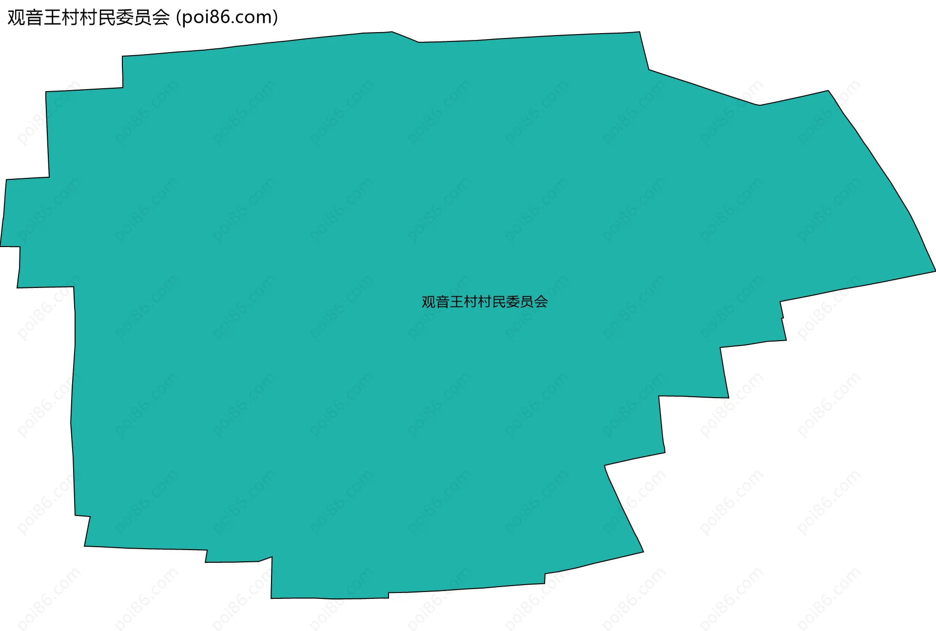 观音王村村民委员会边界地图