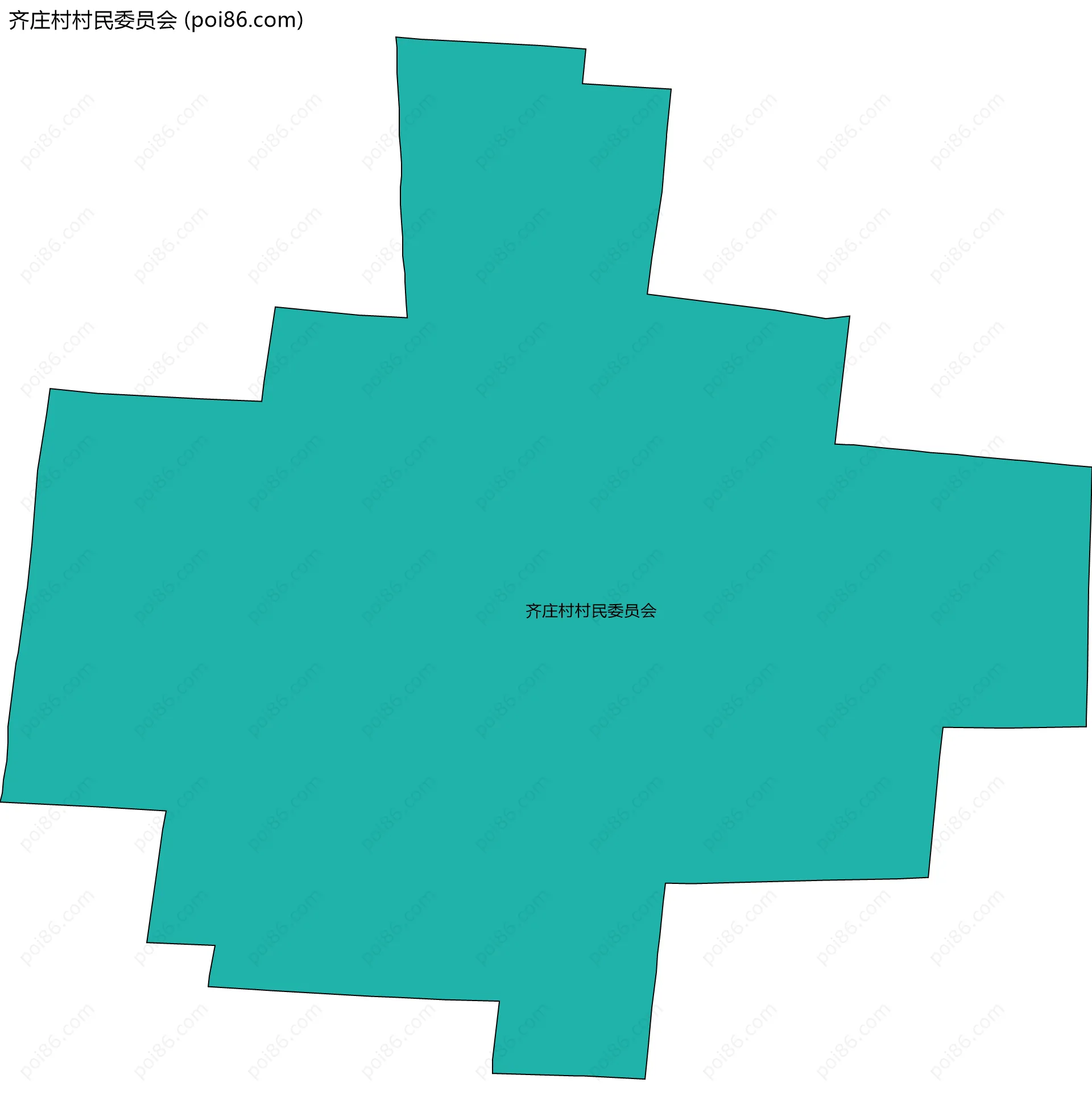 齐庄村村民委员会边界地图