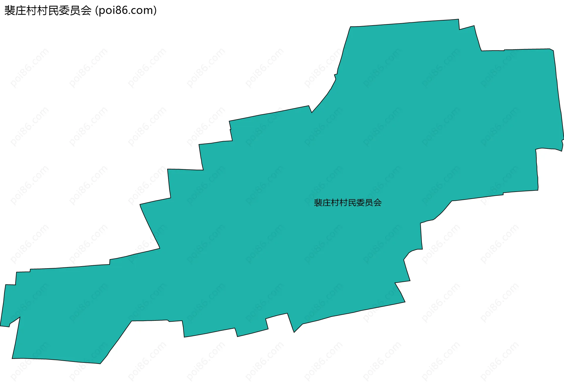 裴庄村村民委员会边界地图