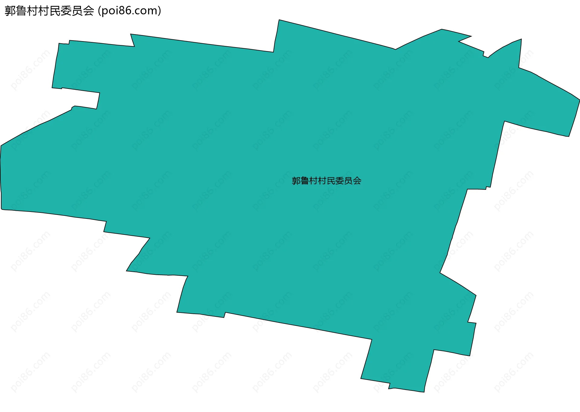 郭鲁村村民委员会边界地图