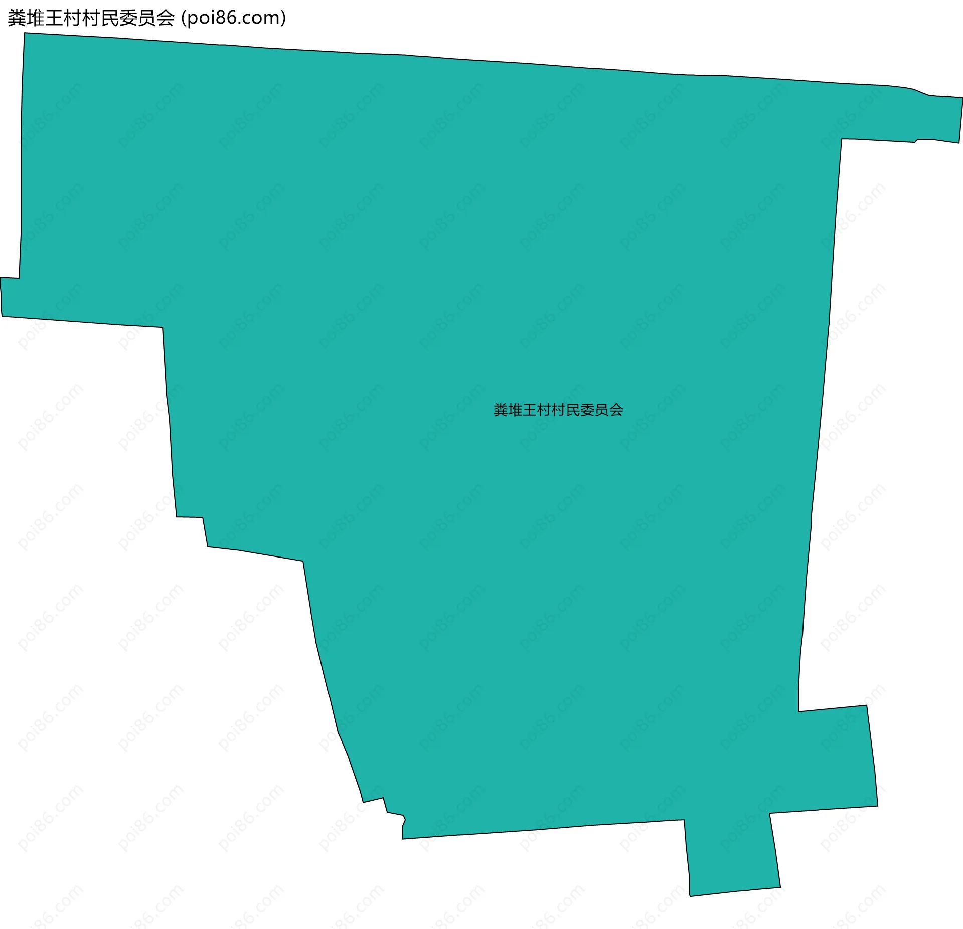 粪堆王村村民委员会边界地图