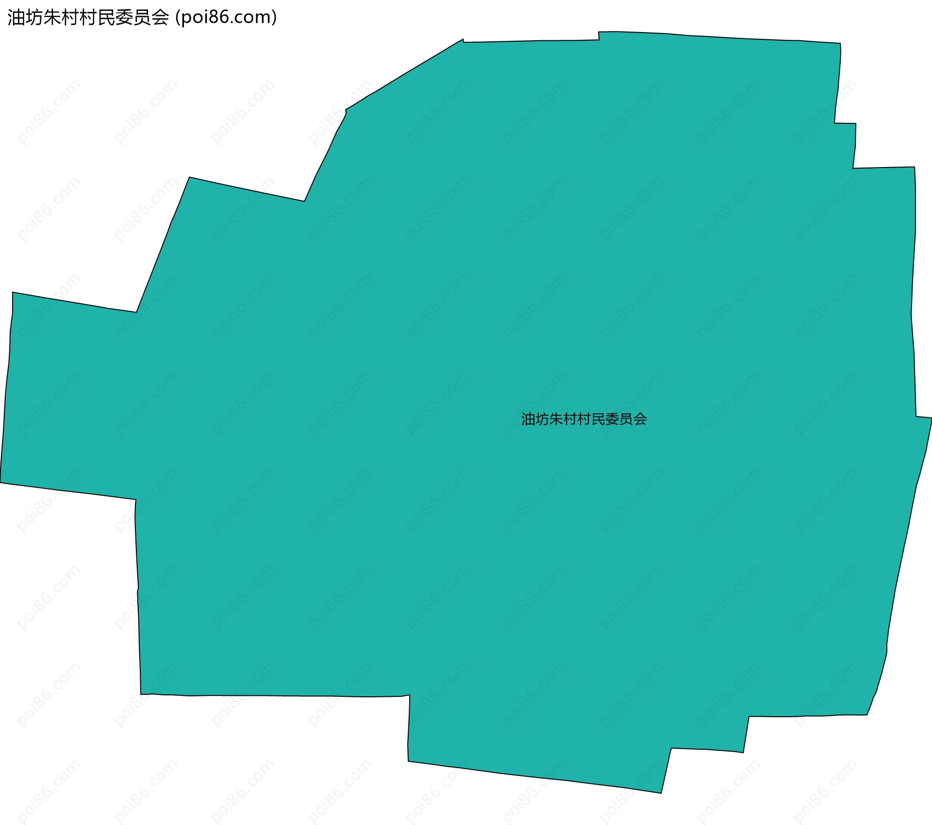油坊朱村村民委员会边界地图