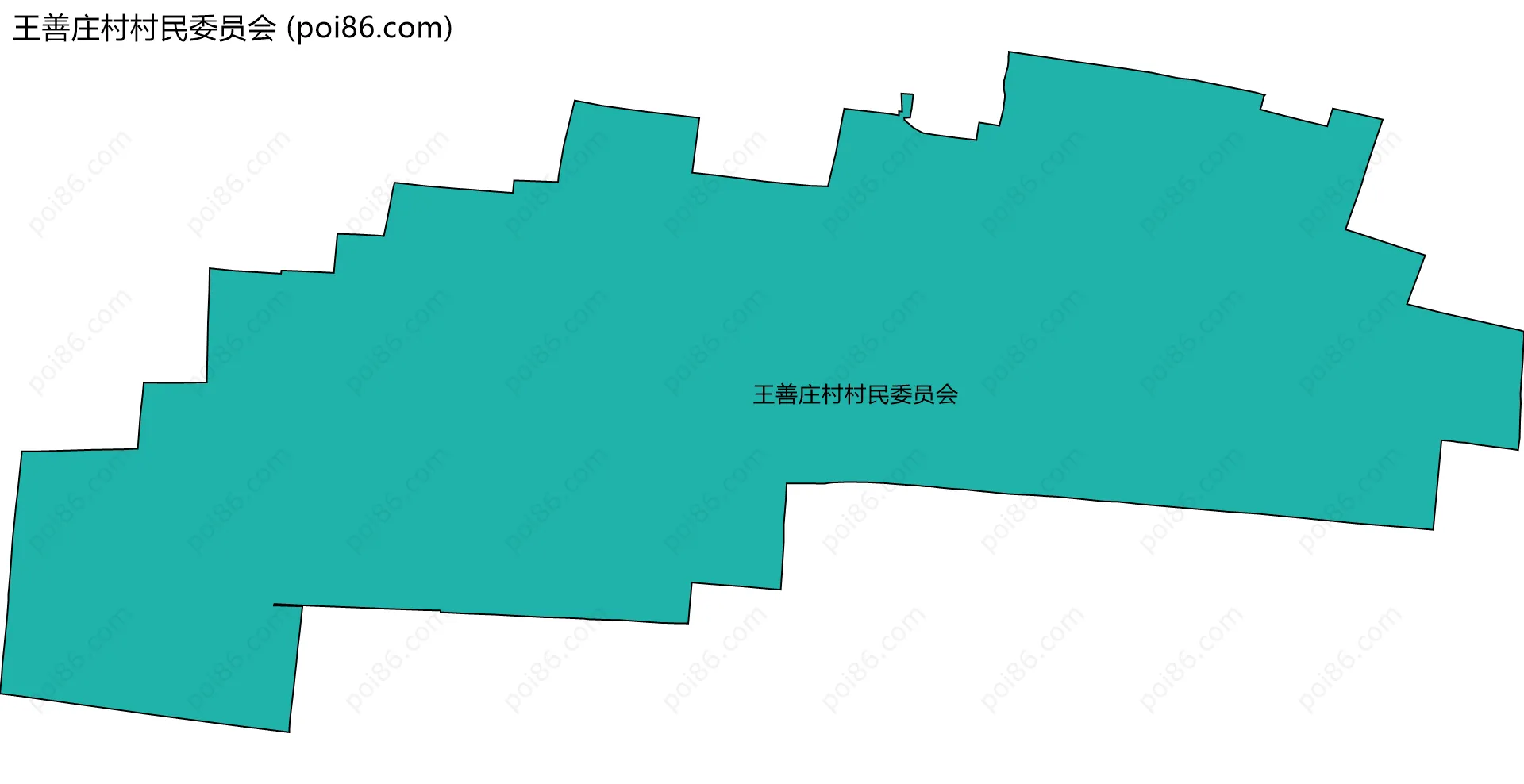 王善庄村村民委员会边界地图