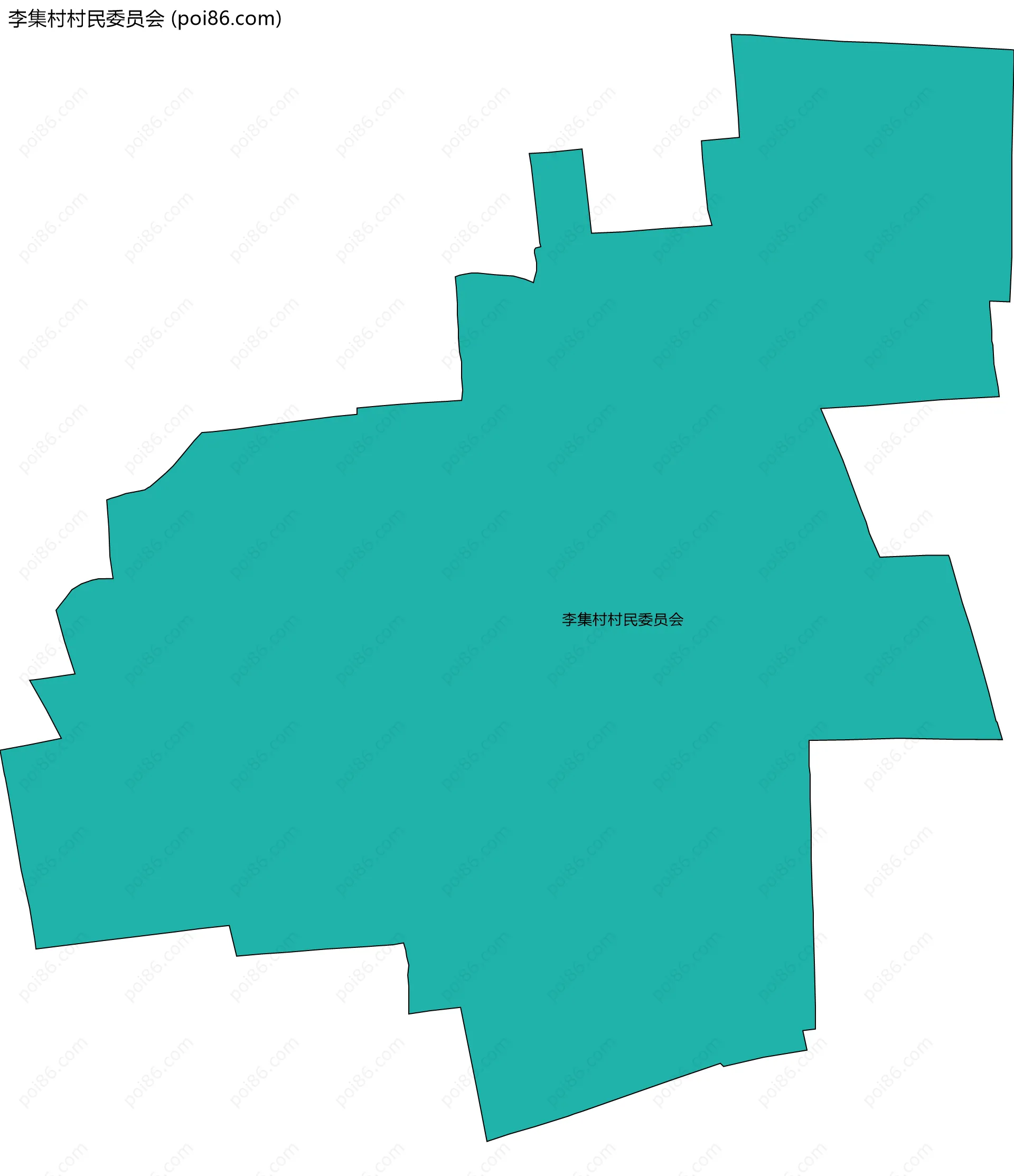 李集村村民委员会边界地图
