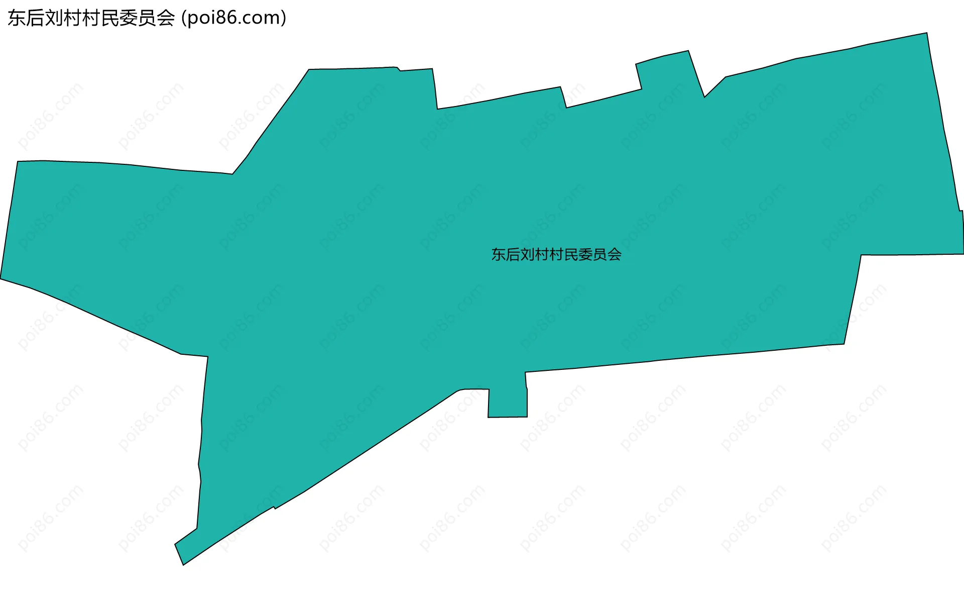 东后刘村村民委员会边界地图
