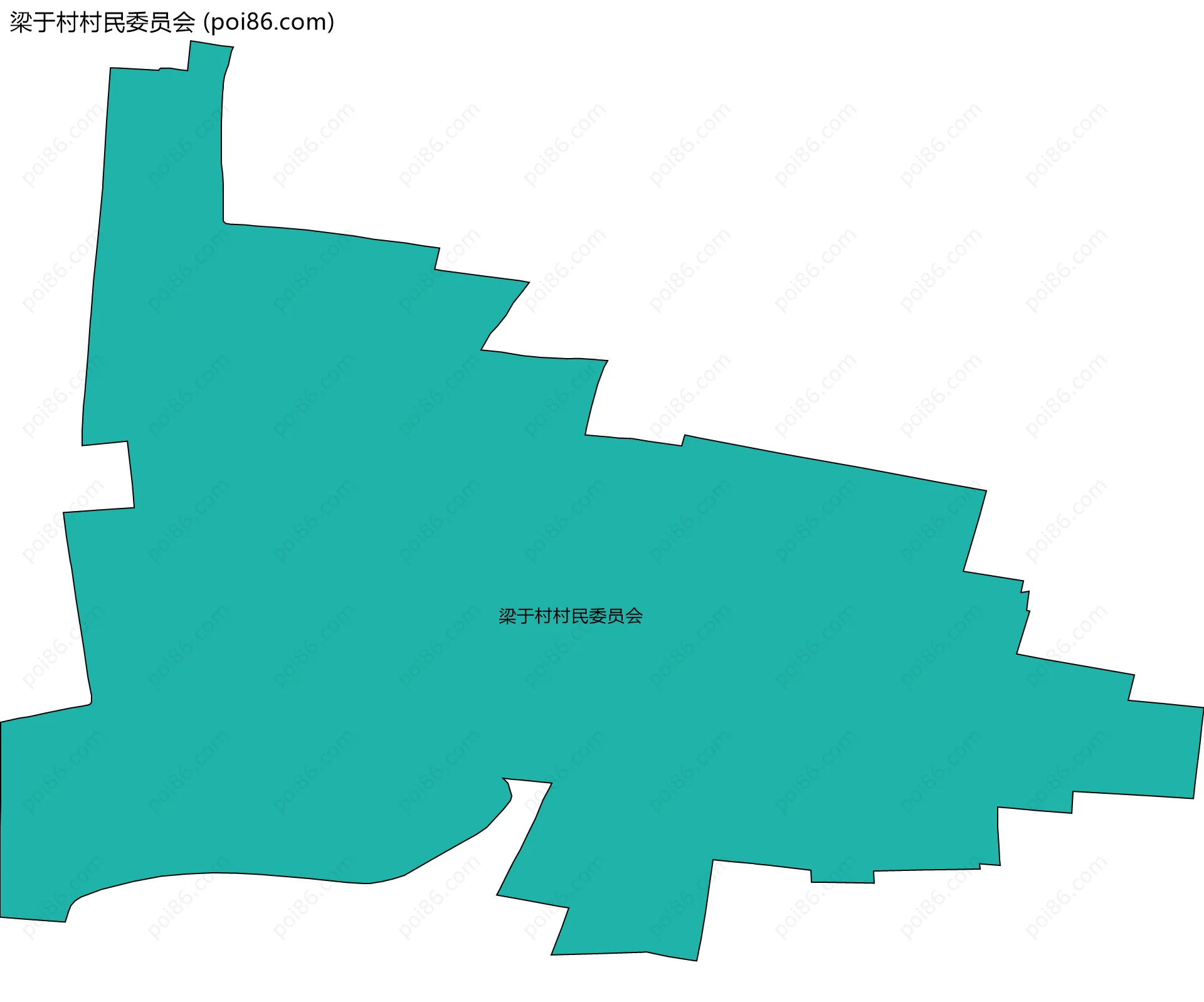 梁于村村民委员会边界地图