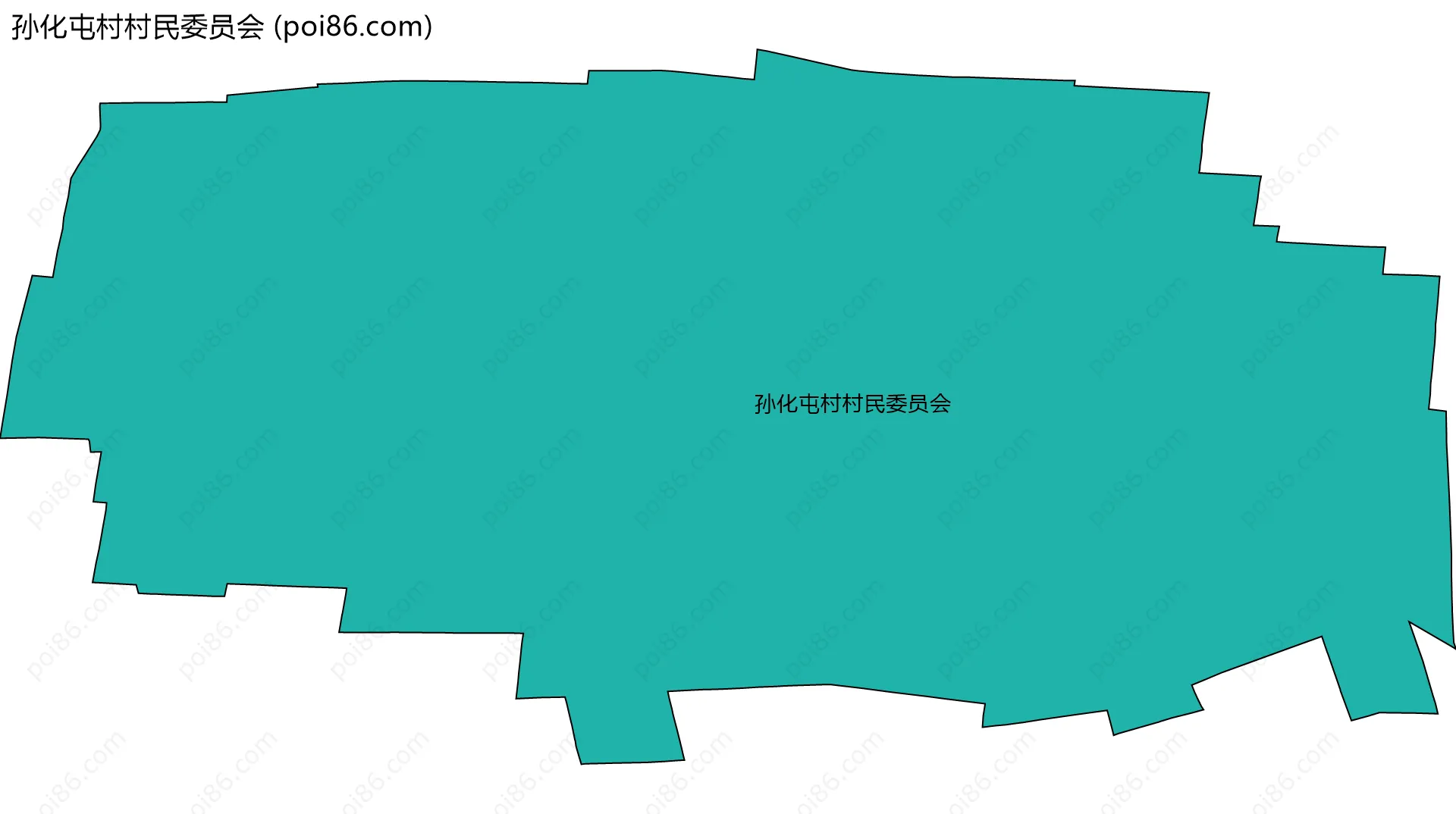 孙化屯村村民委员会边界地图