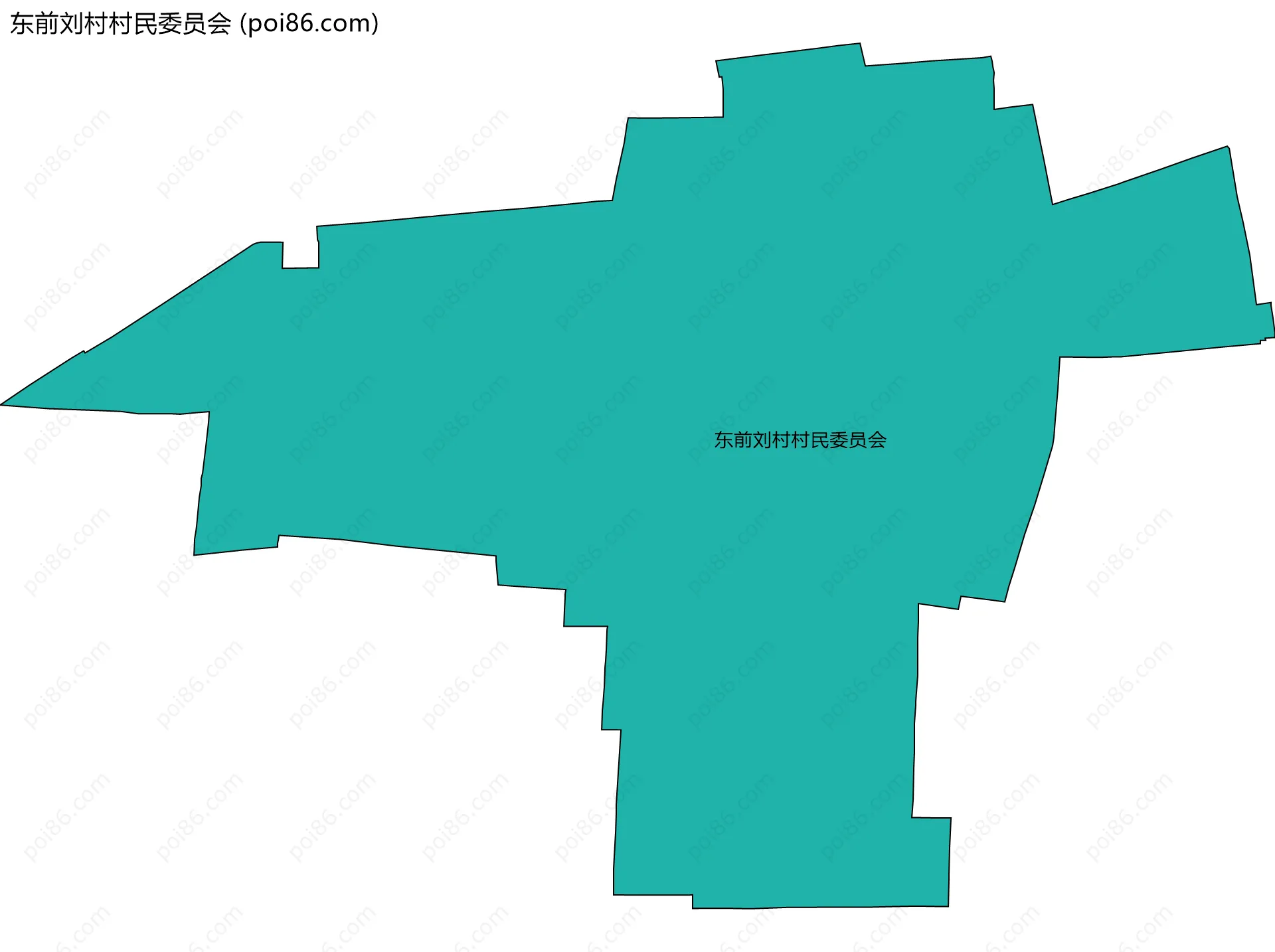 东前刘村村民委员会边界地图