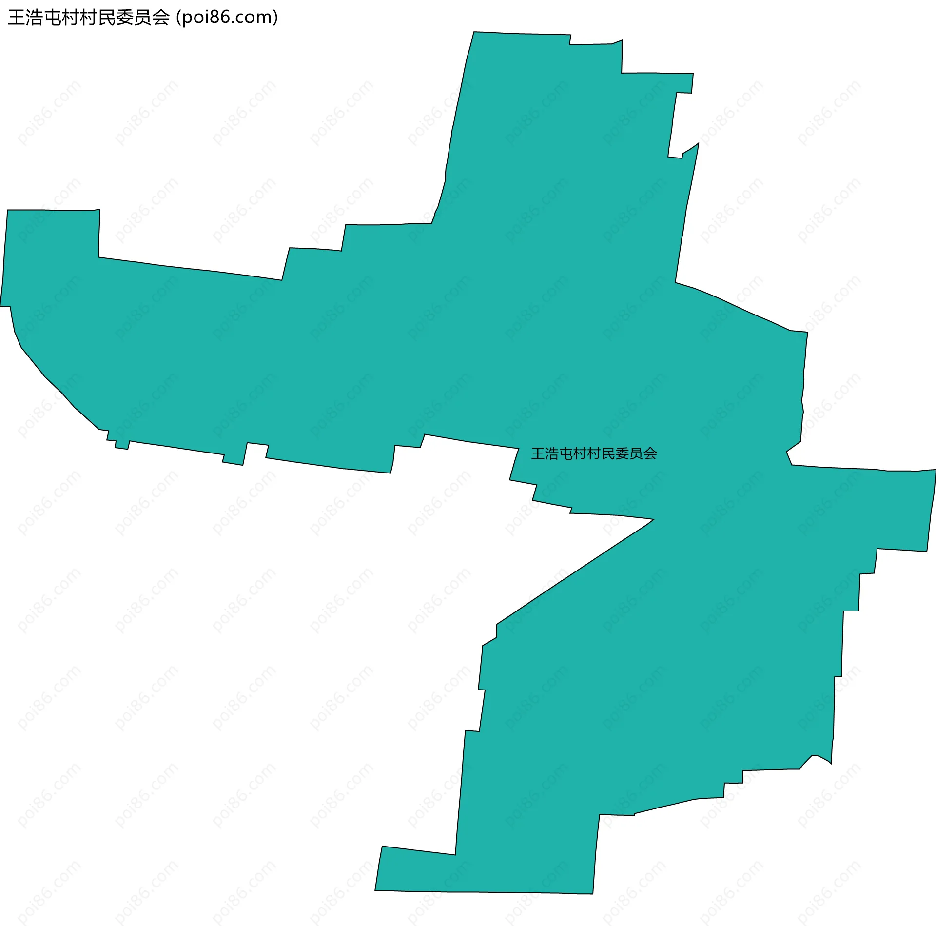 王浩屯村村民委员会边界地图