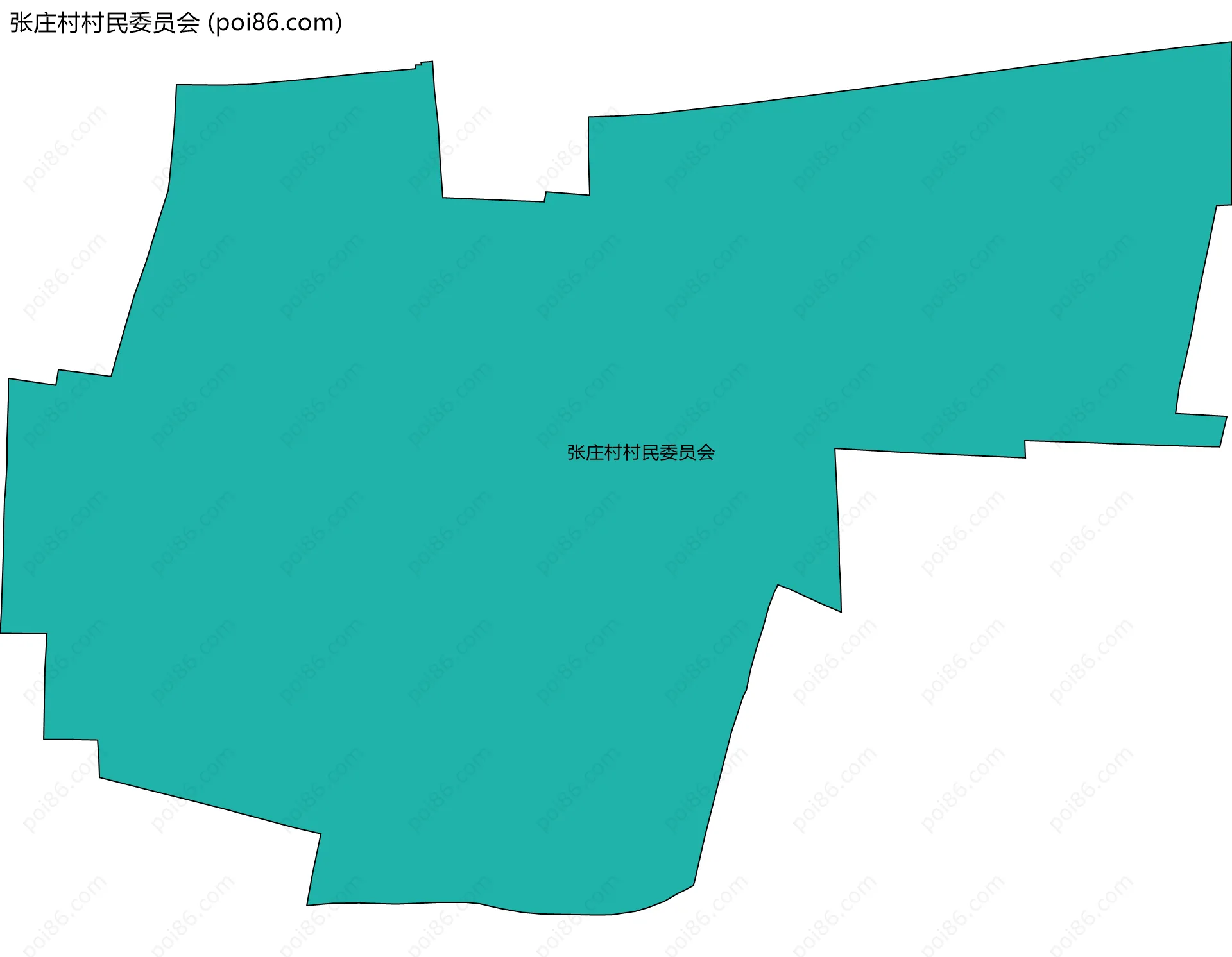 张庄村村民委员会边界地图