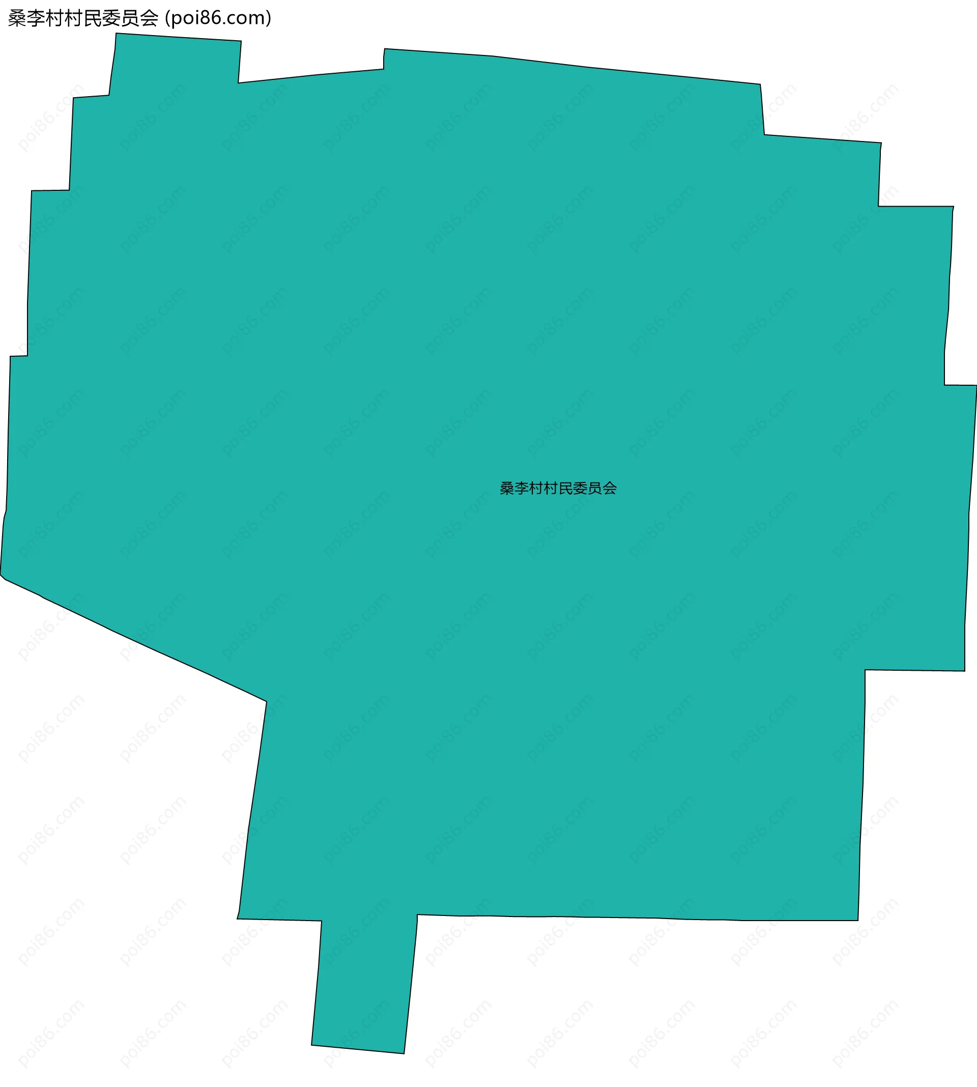 桑李村村民委员会边界地图