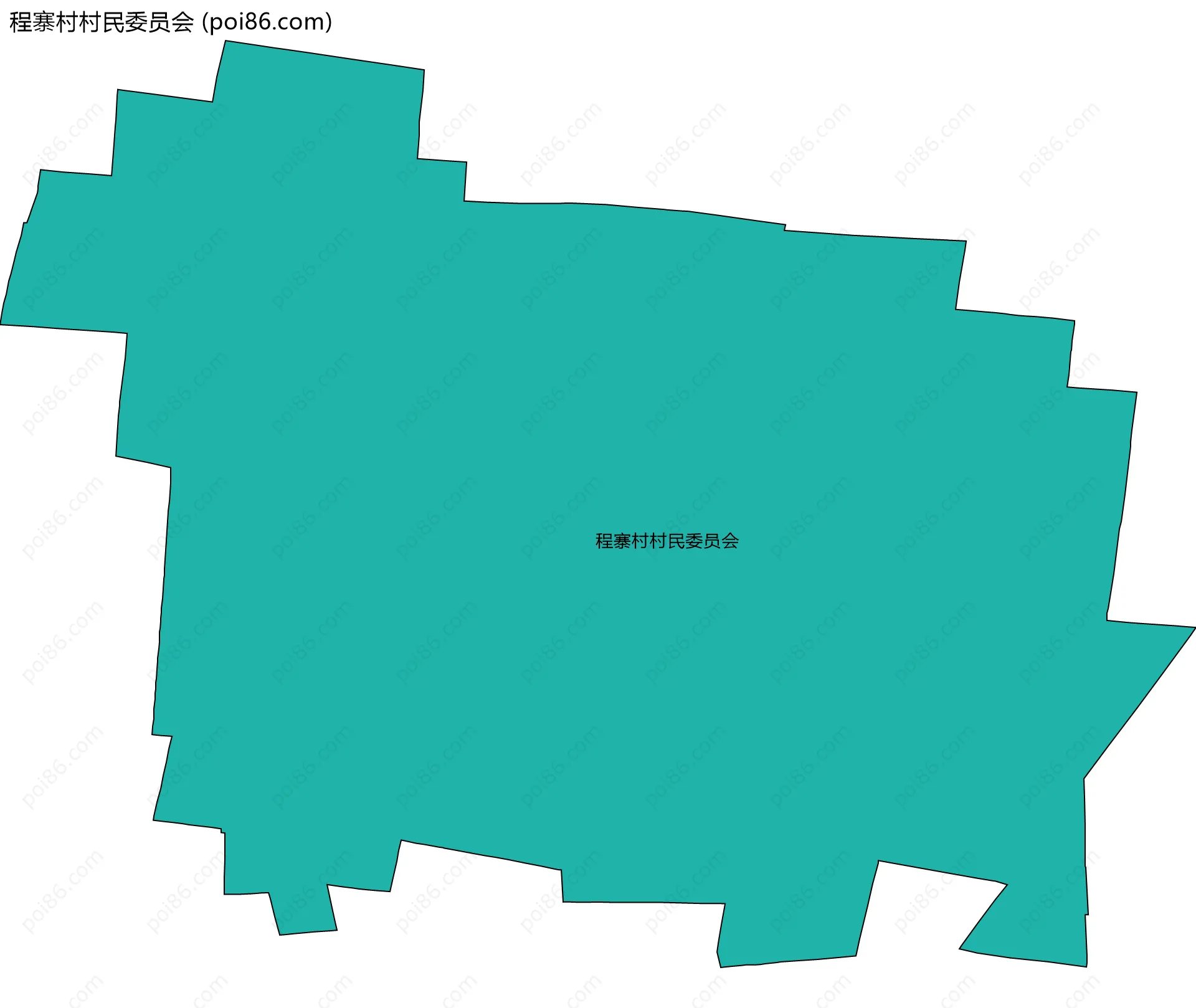 程寨村村民委员会边界地图