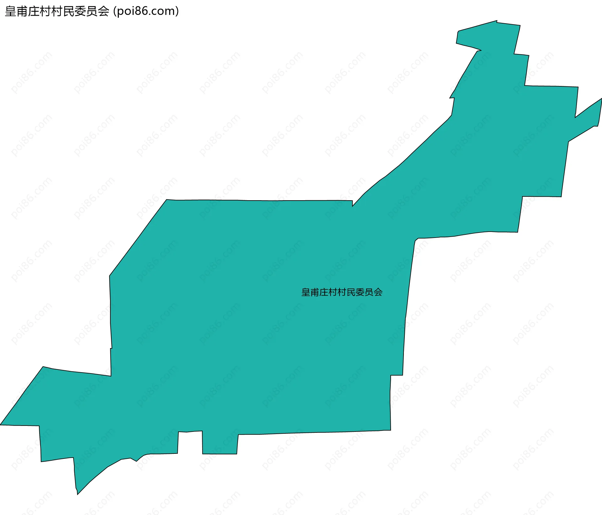 皇甫庄村村民委员会边界地图