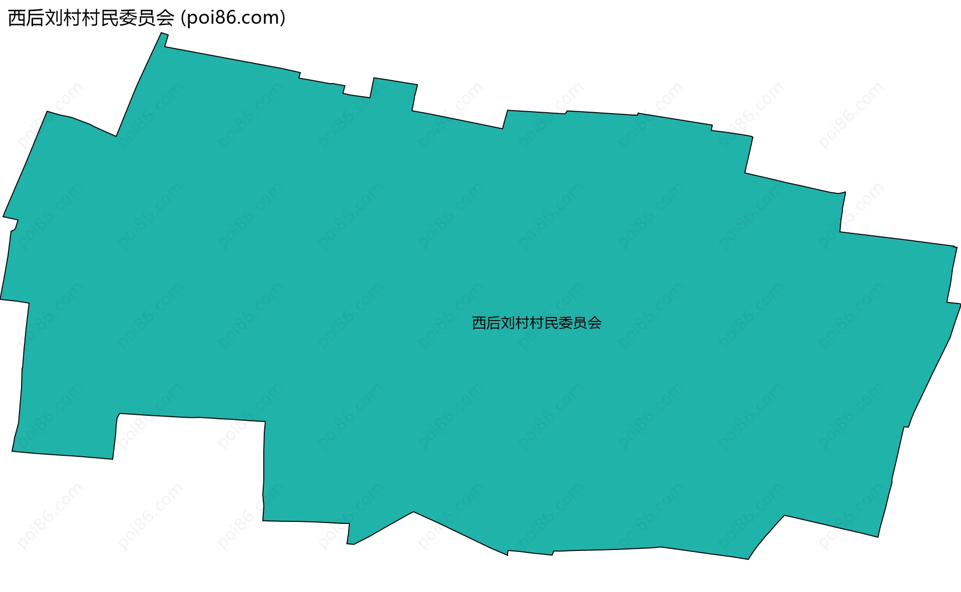 西后刘村村民委员会边界地图
