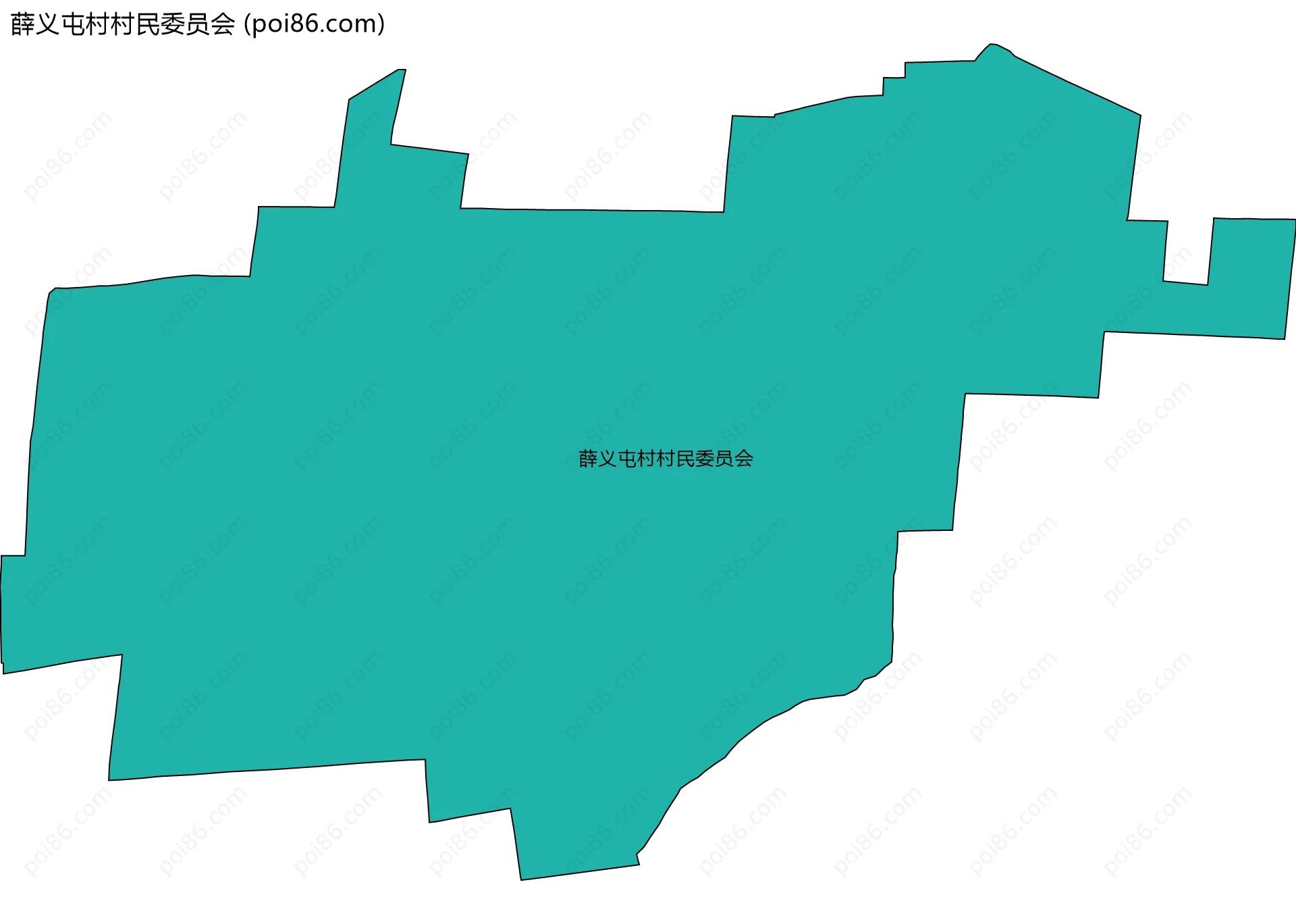 薛义屯村村民委员会边界地图
