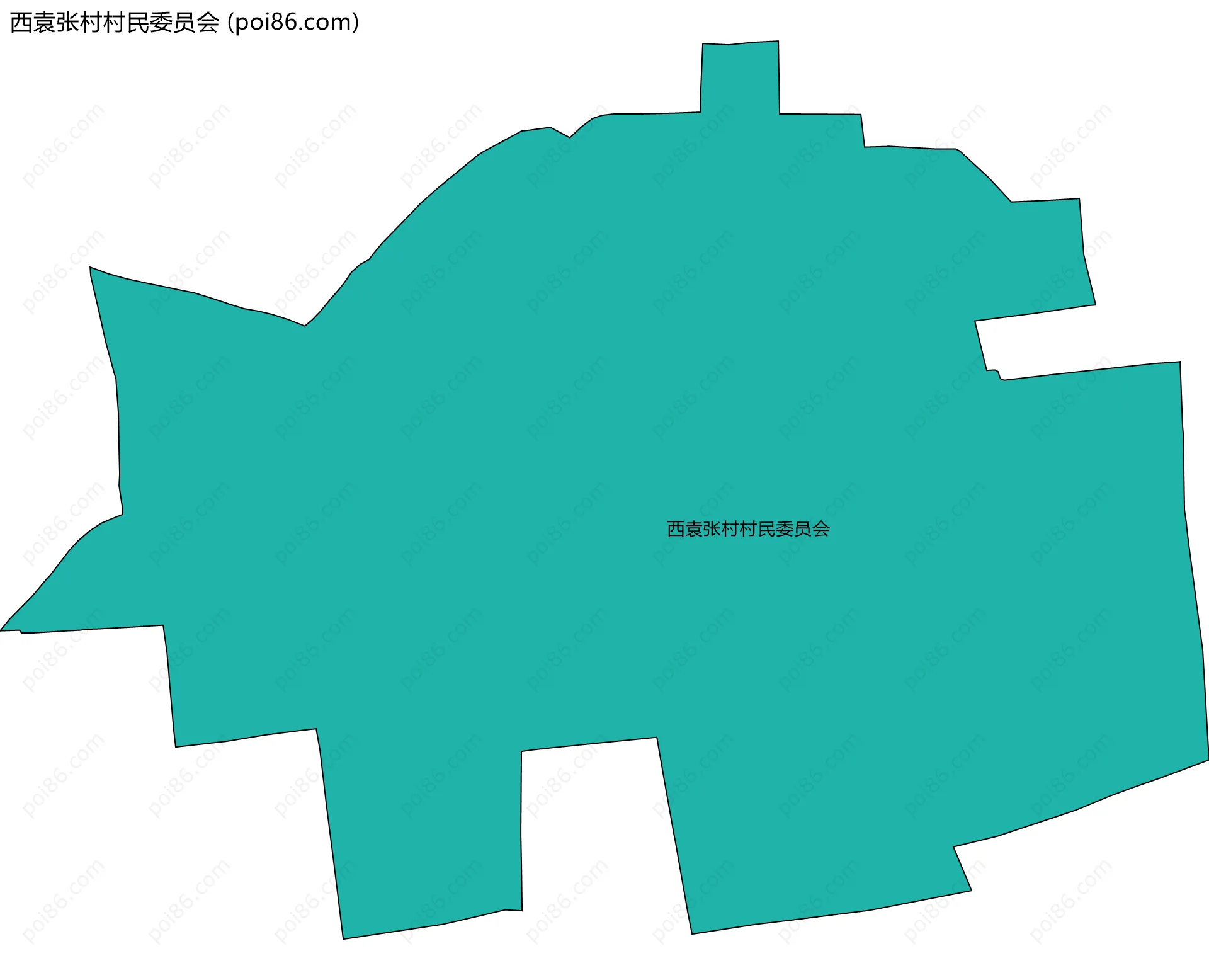 西袁张村村民委员会边界地图