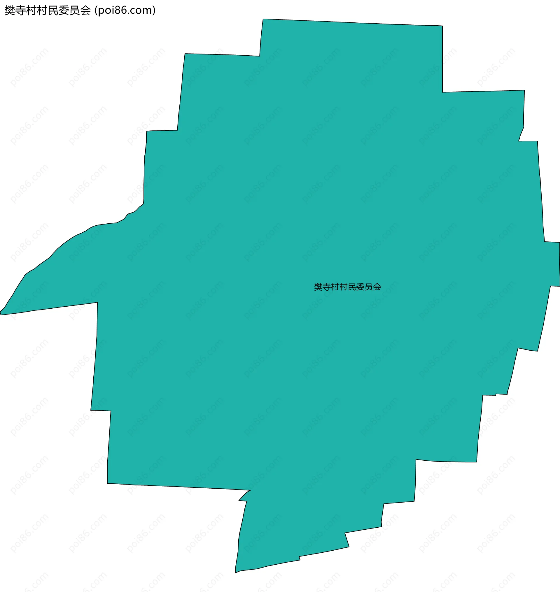 樊寺村村民委员会边界地图