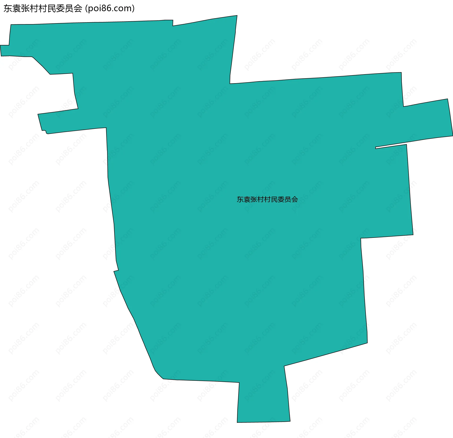 东袁张村村民委员会边界地图
