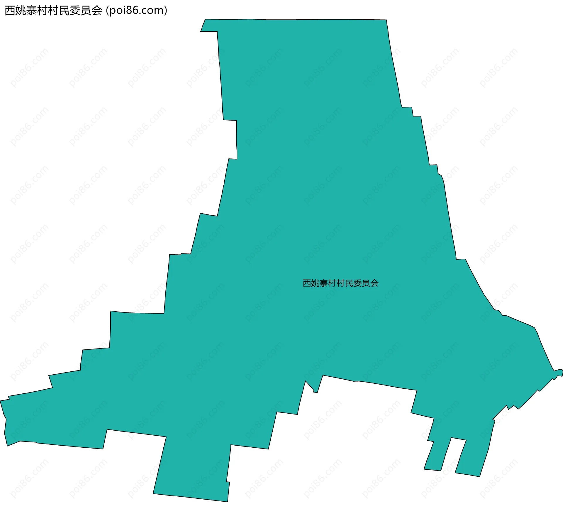 西姚寨村村民委员会边界地图