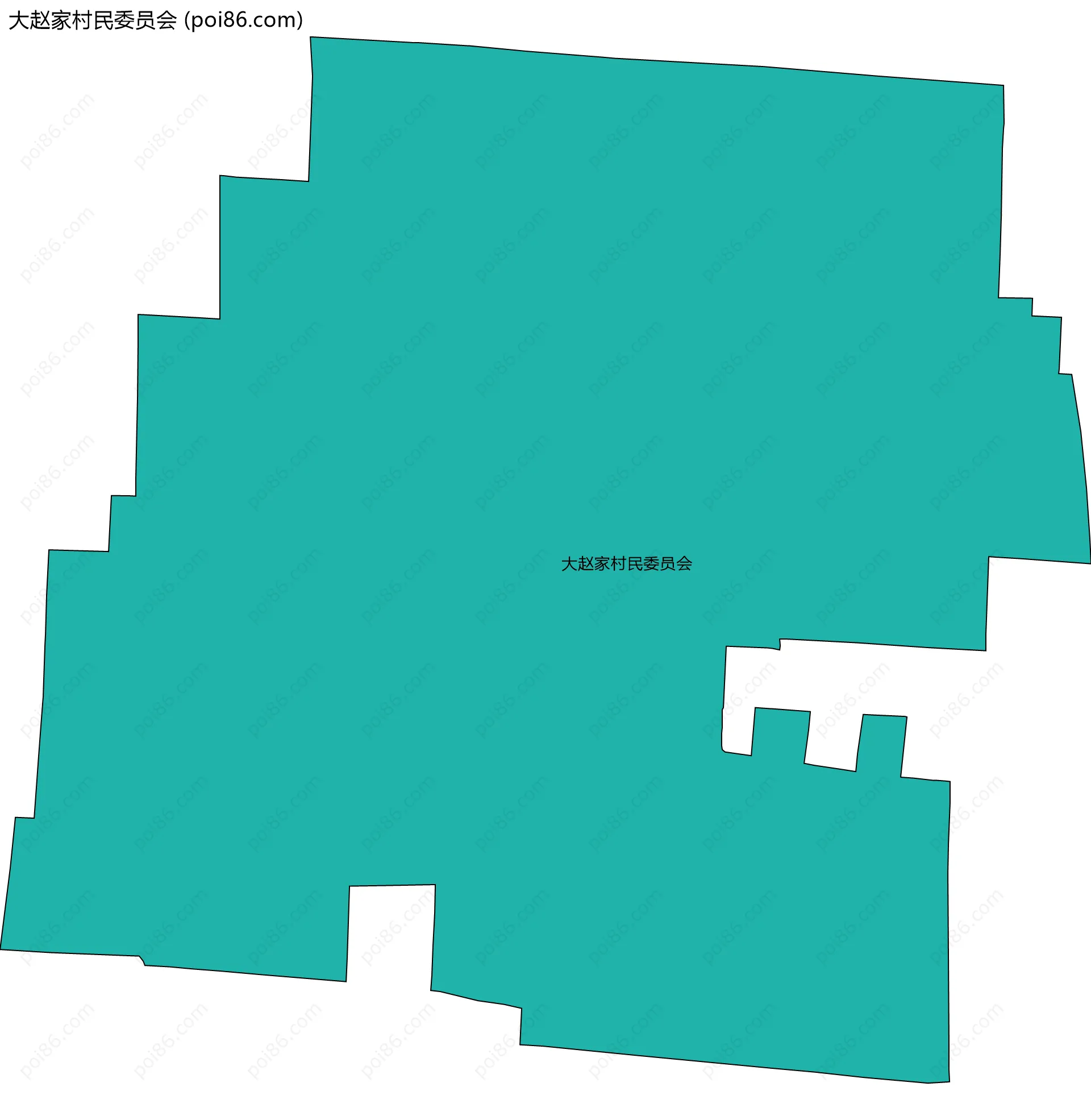 大赵家村民委员会边界地图