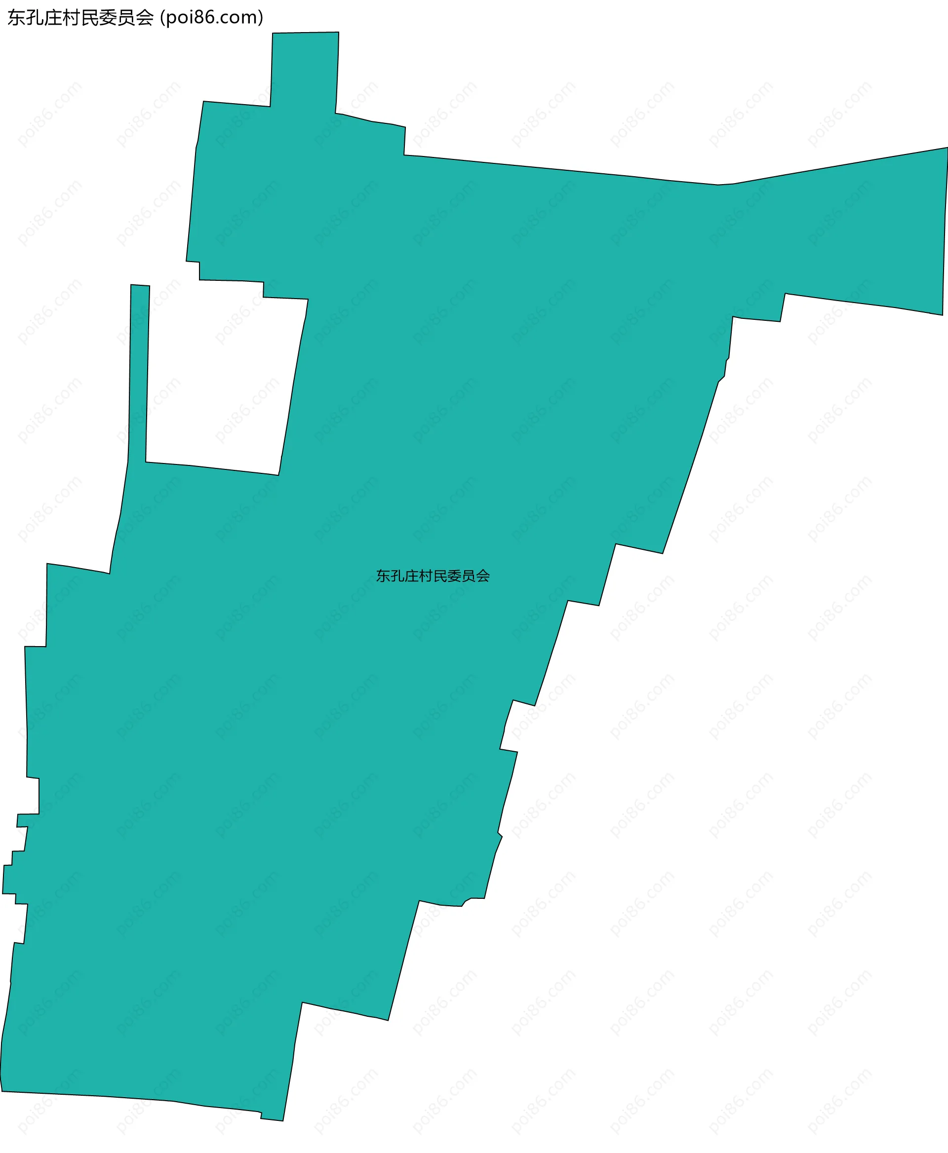东孔庄村民委员会边界地图