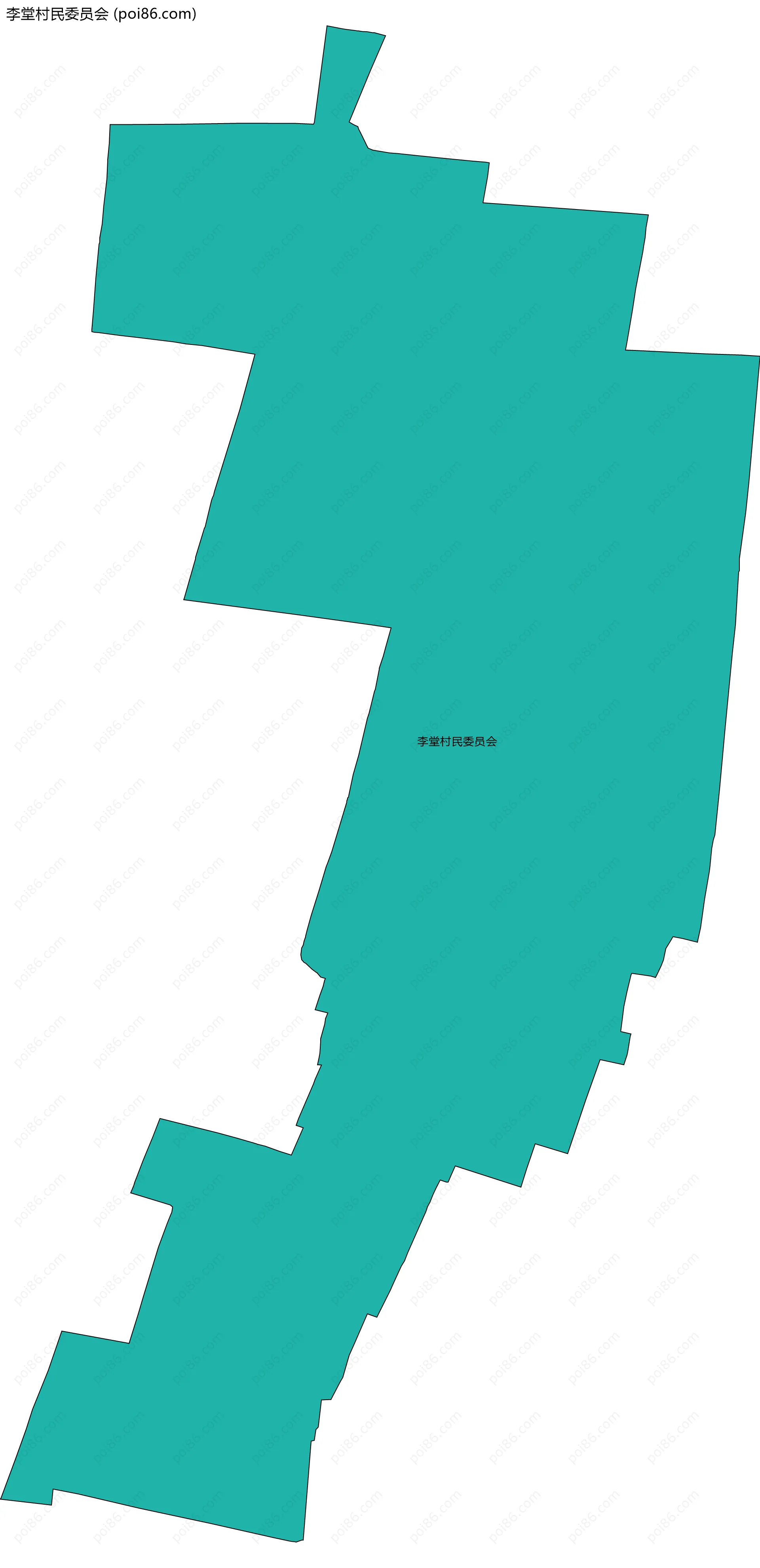 李堂村民委员会边界地图