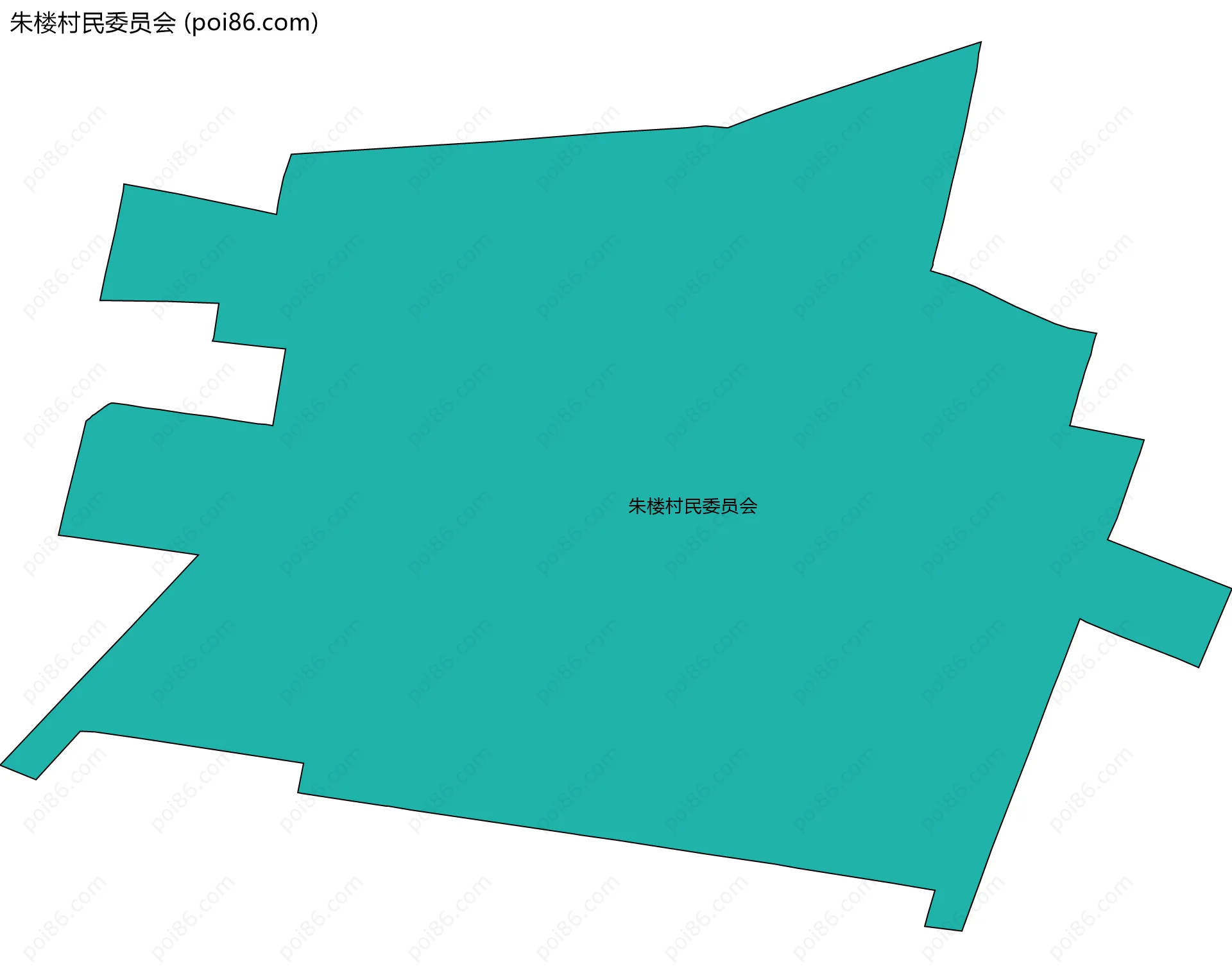 朱楼村民委员会边界地图