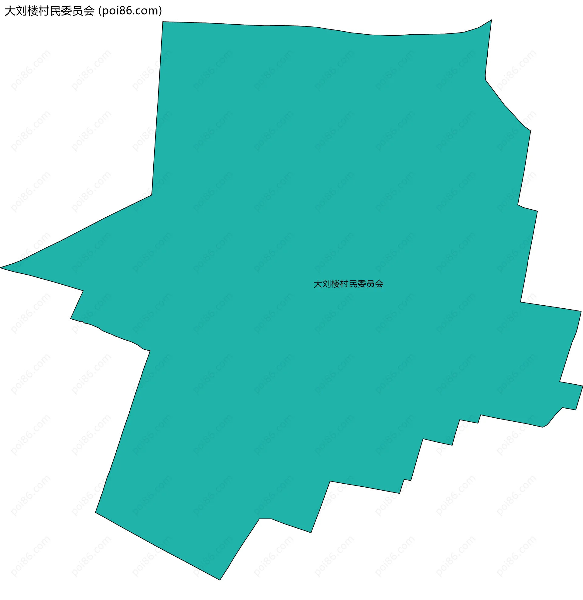 大刘楼村民委员会边界地图