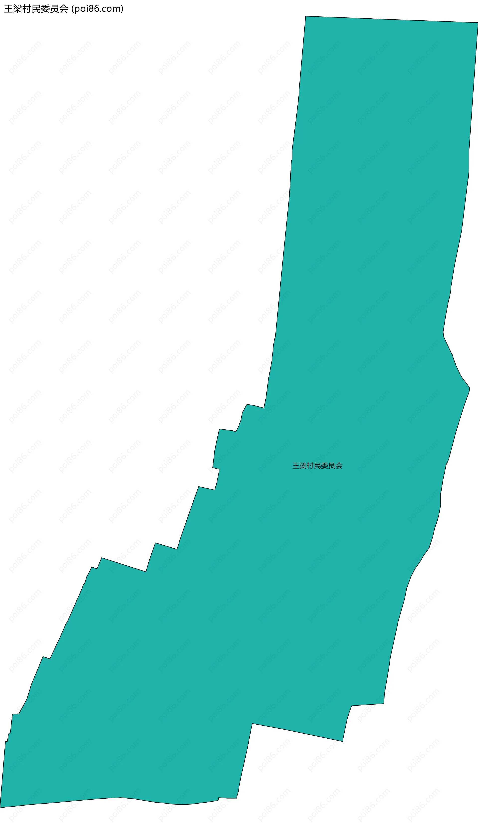 王梁村民委员会边界地图