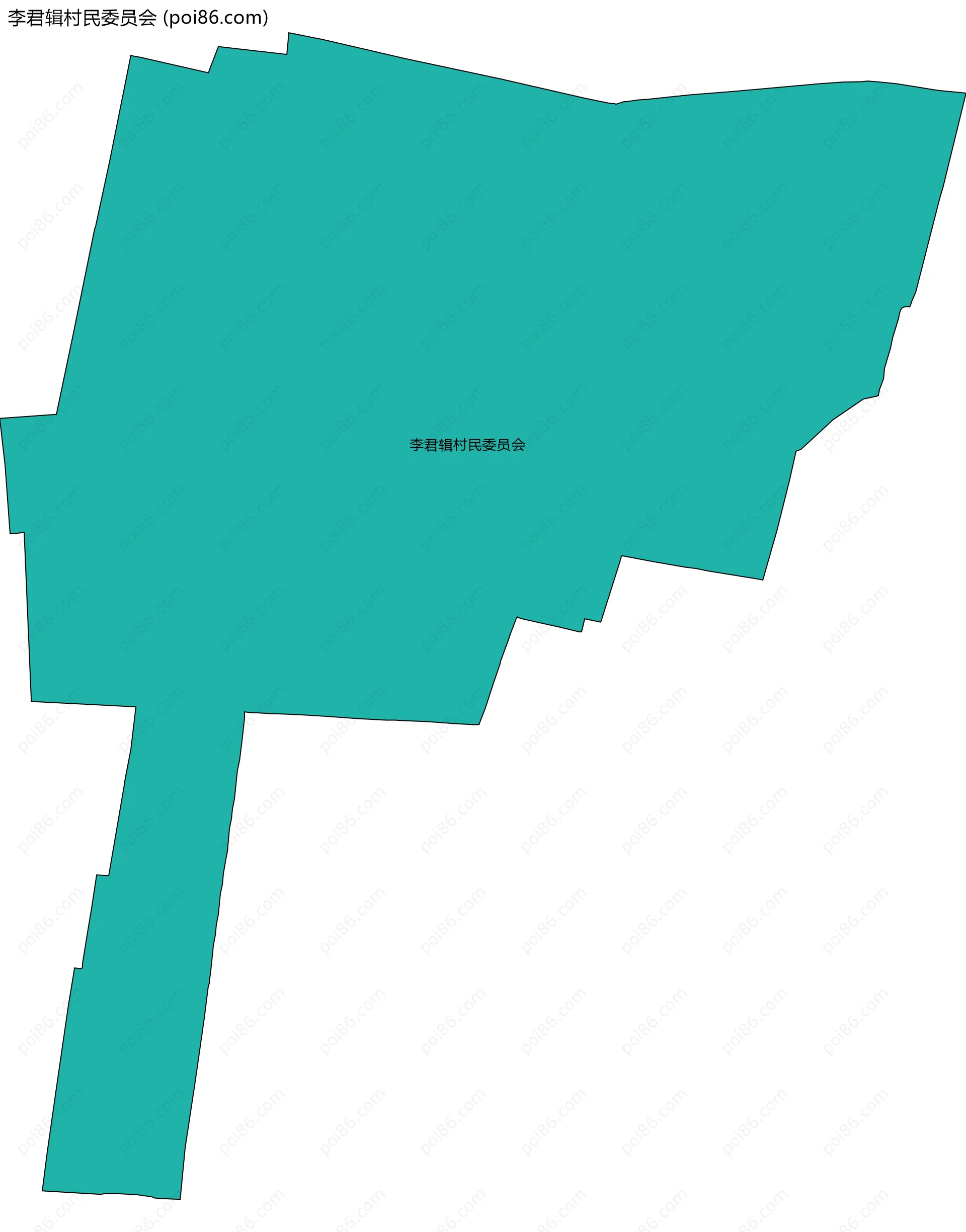 李君辑村民委员会边界地图