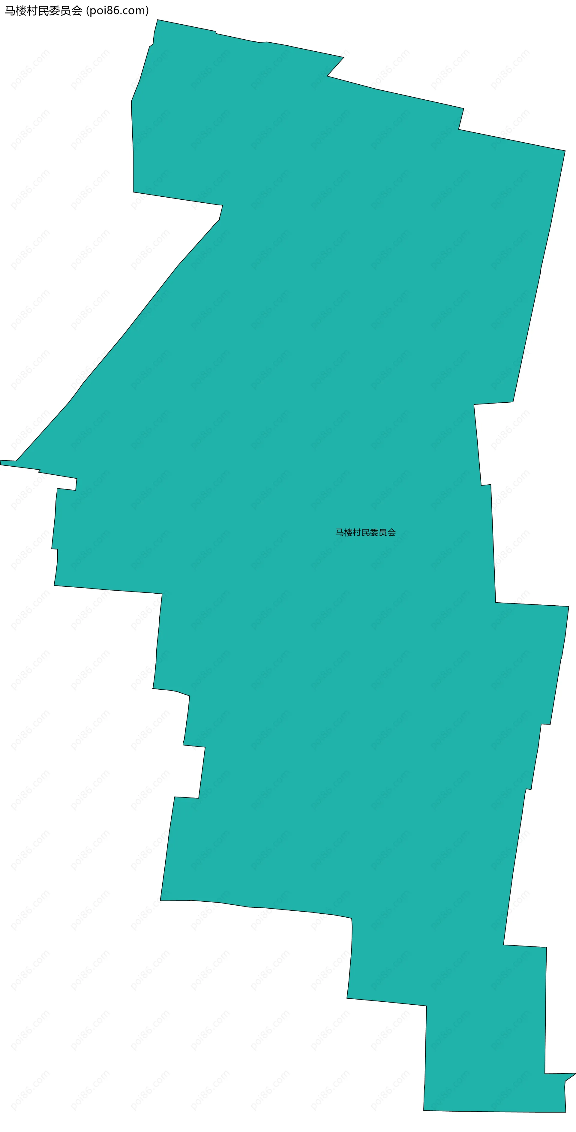马楼村民委员会边界地图