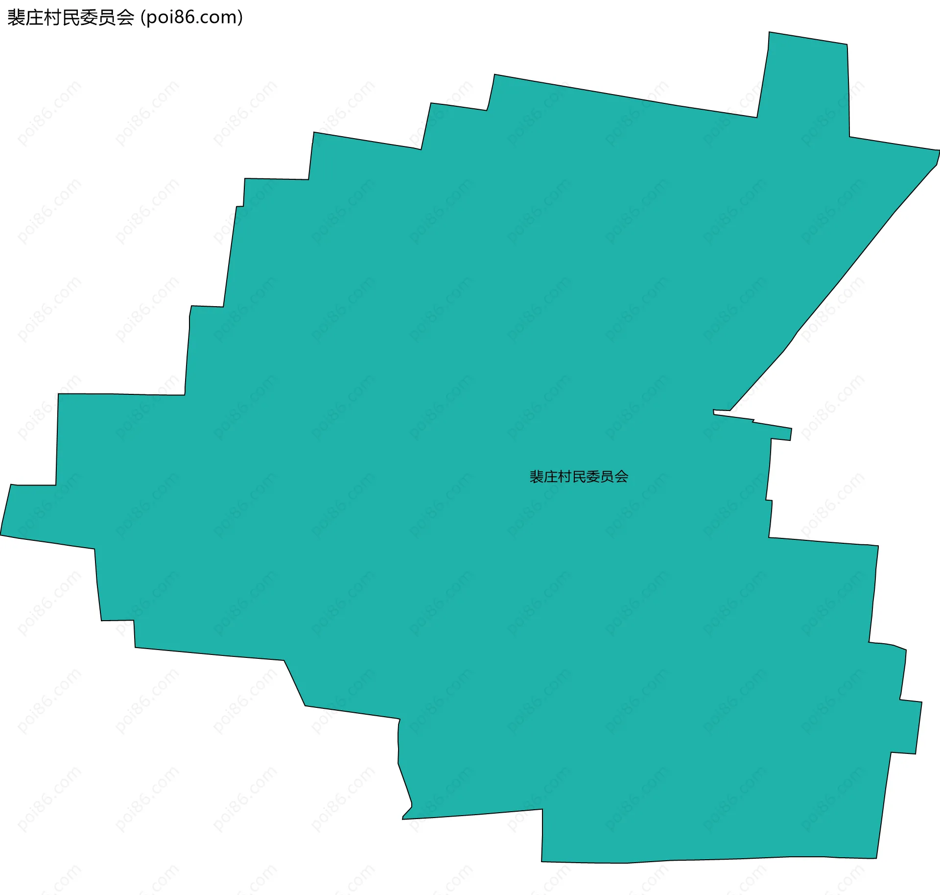 裴庄村民委员会边界地图