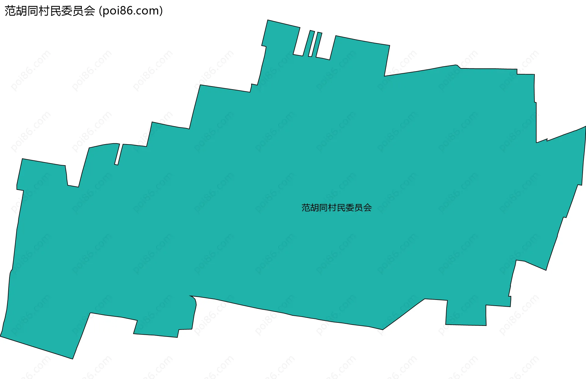 范胡同村民委员会边界地图