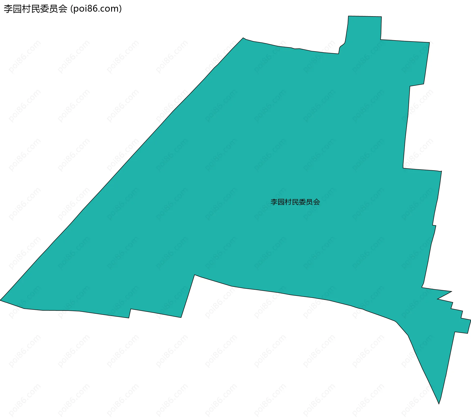李园村民委员会边界地图