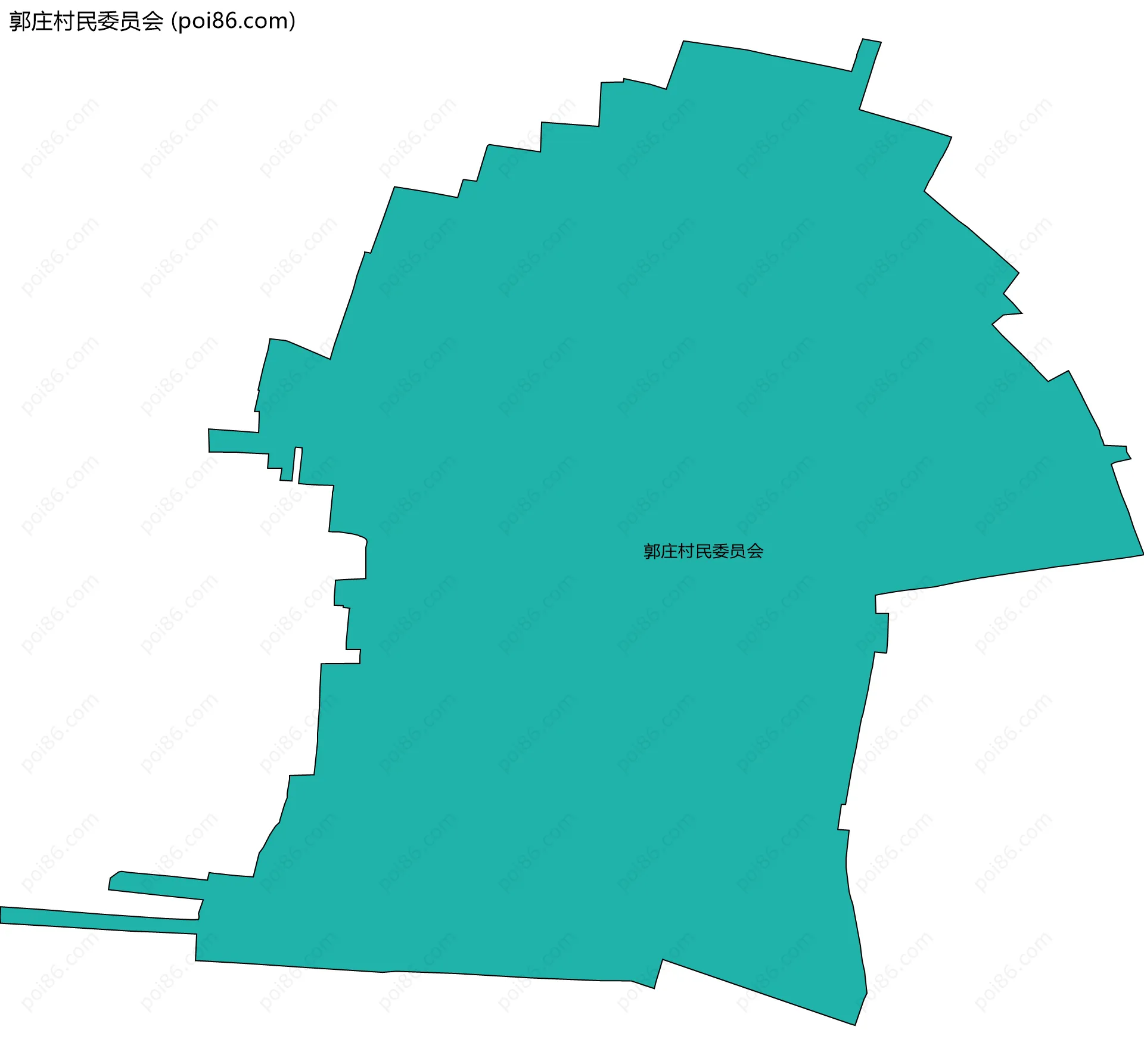 郭庄村民委员会边界地图