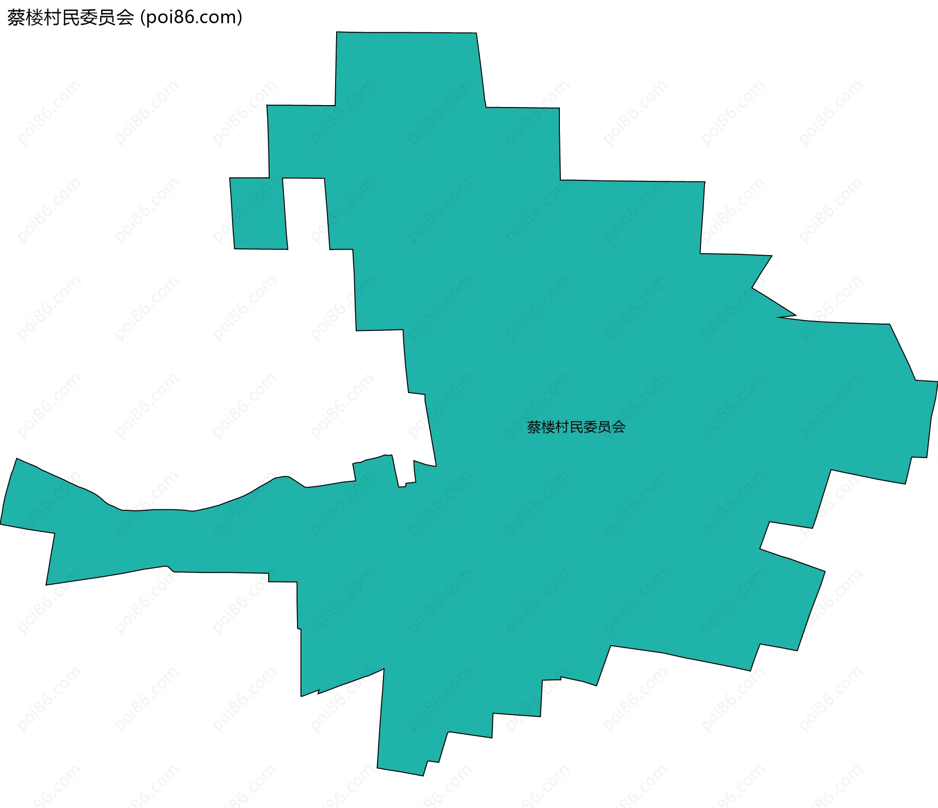 蔡楼村民委员会边界地图