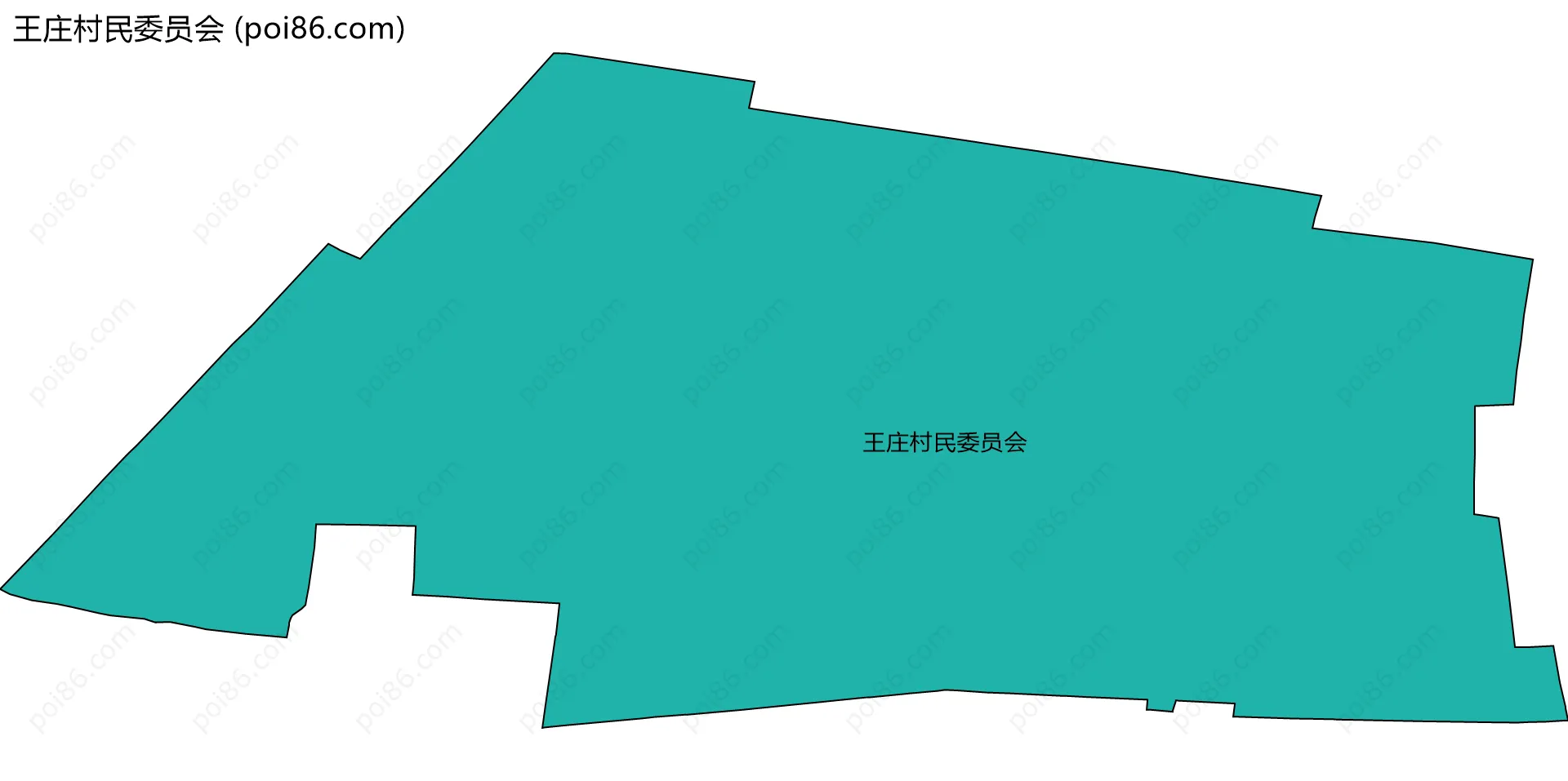 王庄村民委员会边界地图