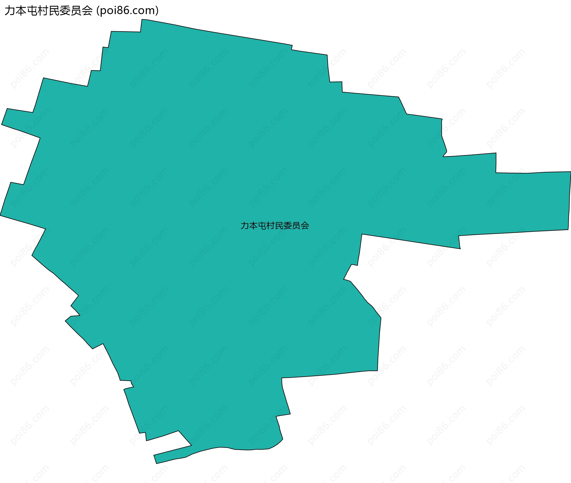 力本屯村民委员会边界地图