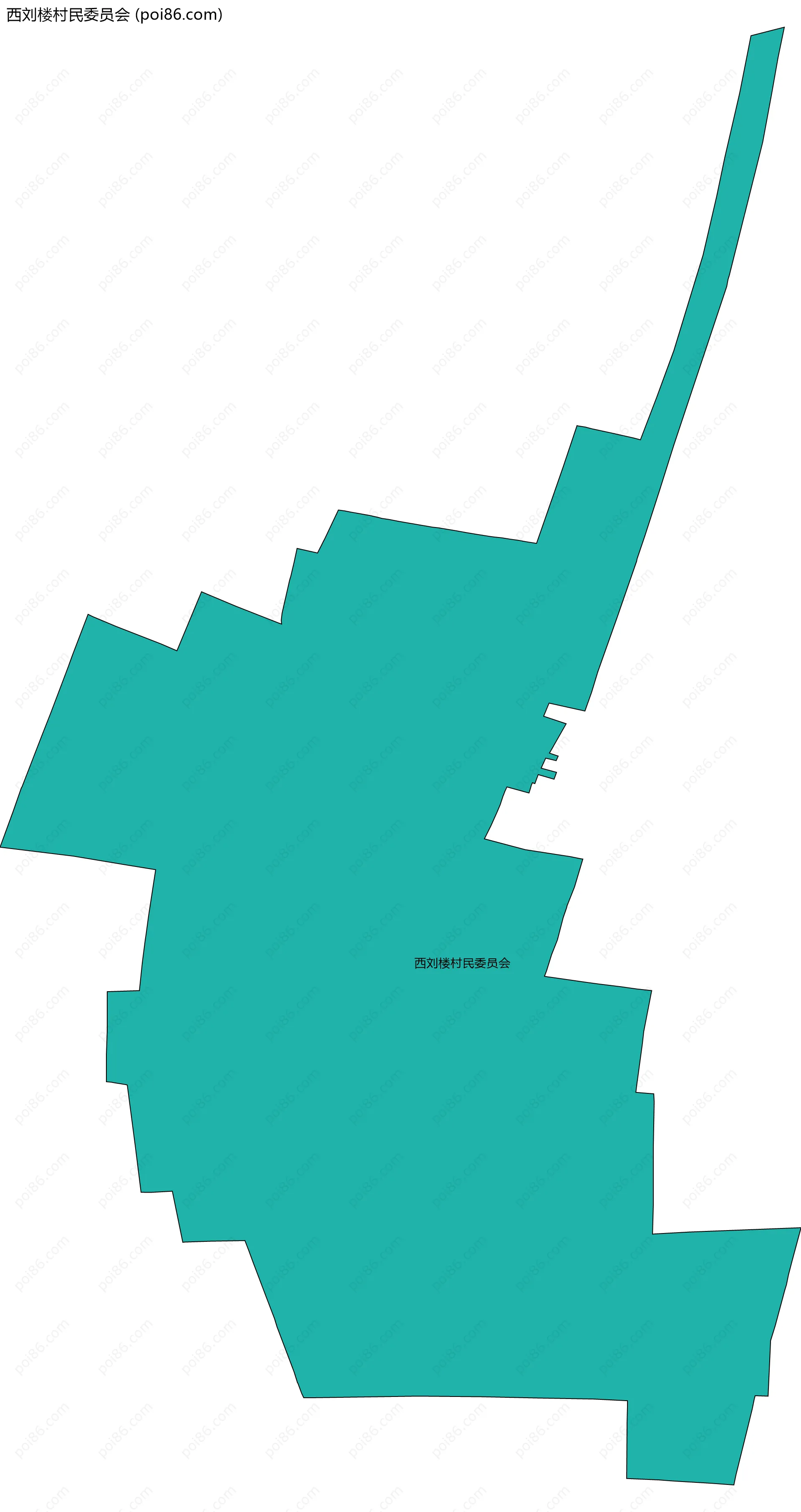 西刘楼村民委员会边界地图