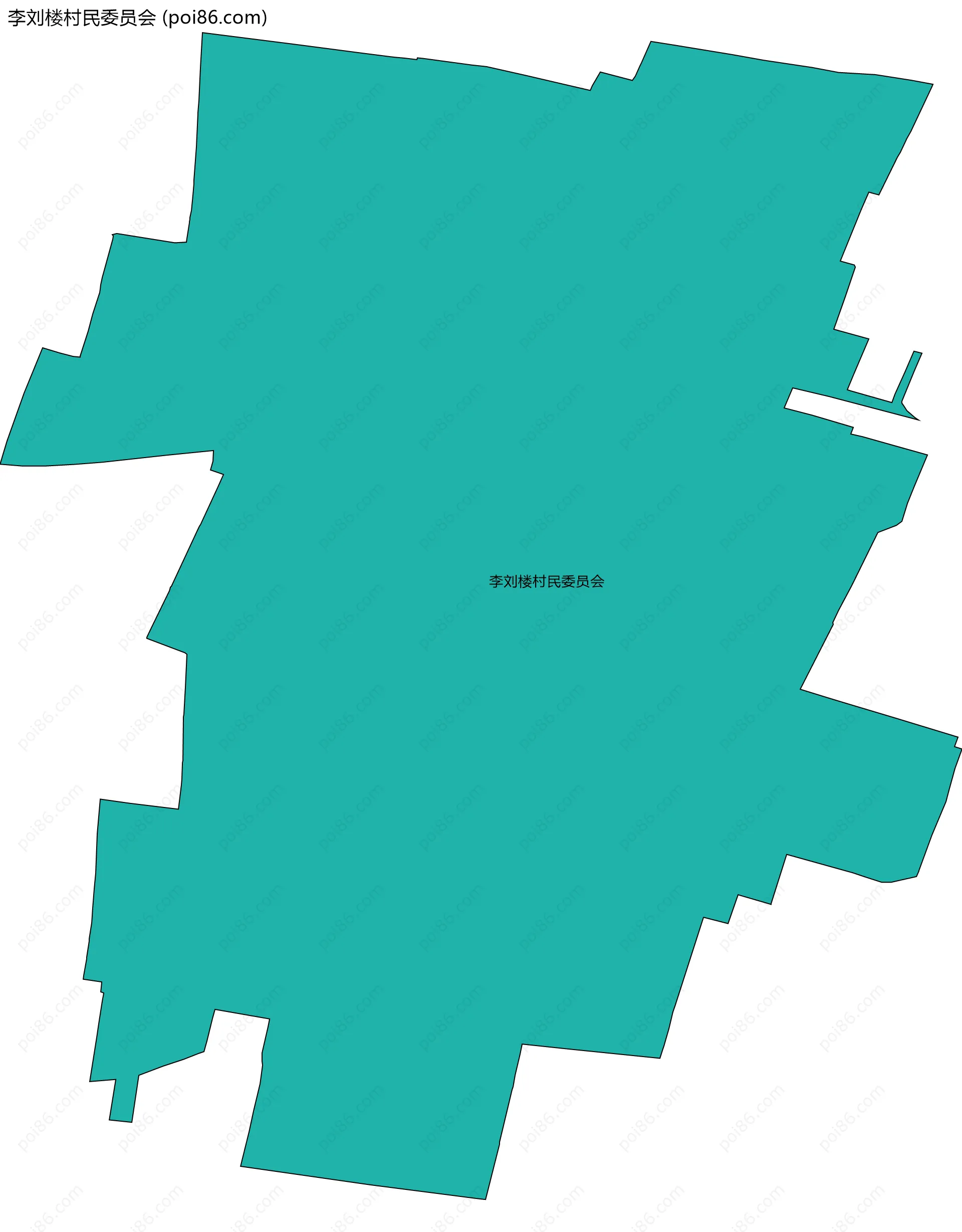李刘楼村民委员会边界地图