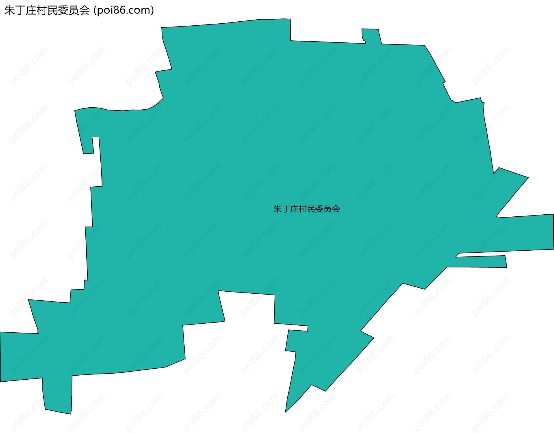 朱丁庄村民委员会边界地图