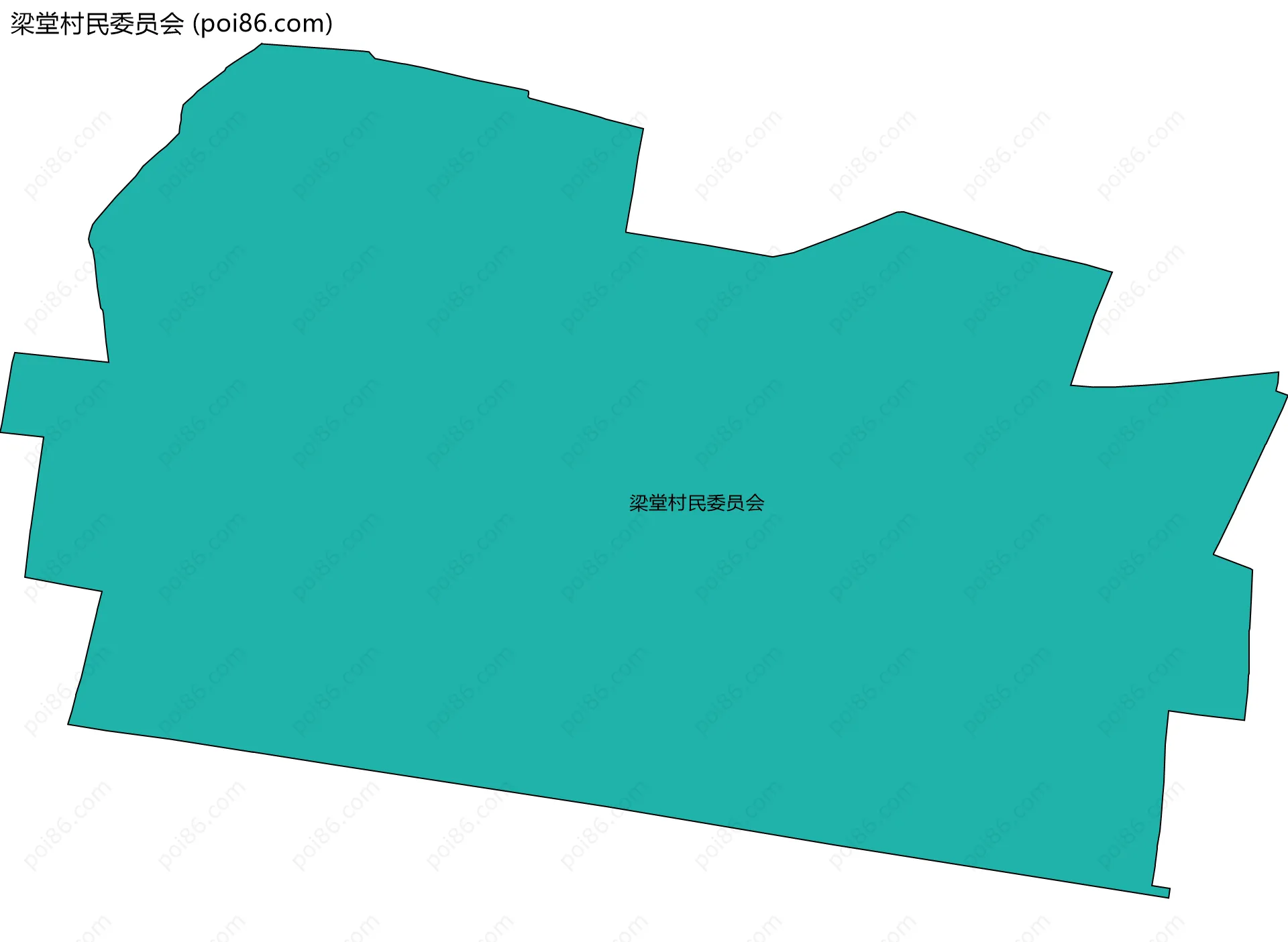 梁堂村民委员会边界地图